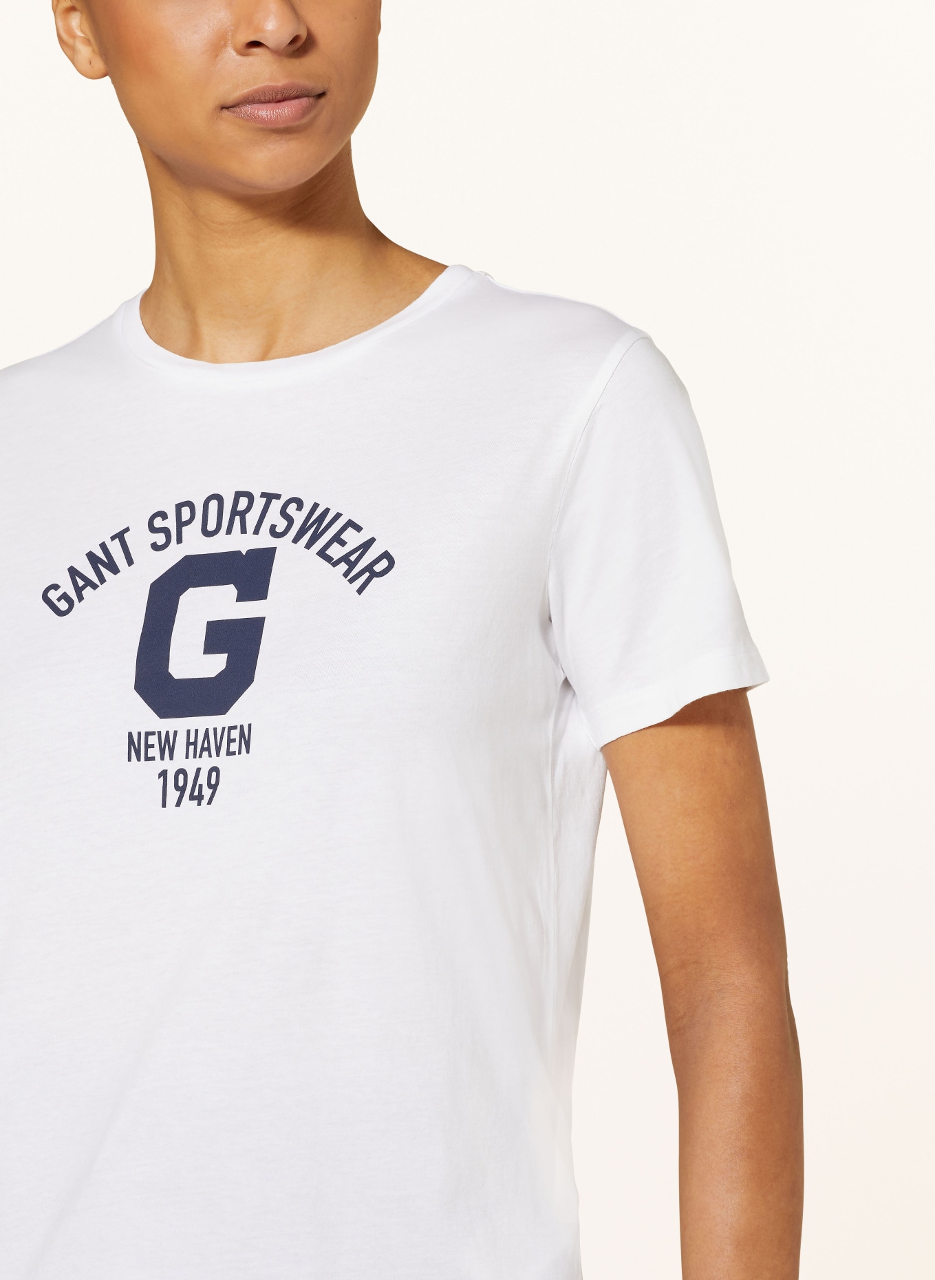 GANT T-Shirt, Farbe: WEISS/ SCHWARZ (Bild 4)