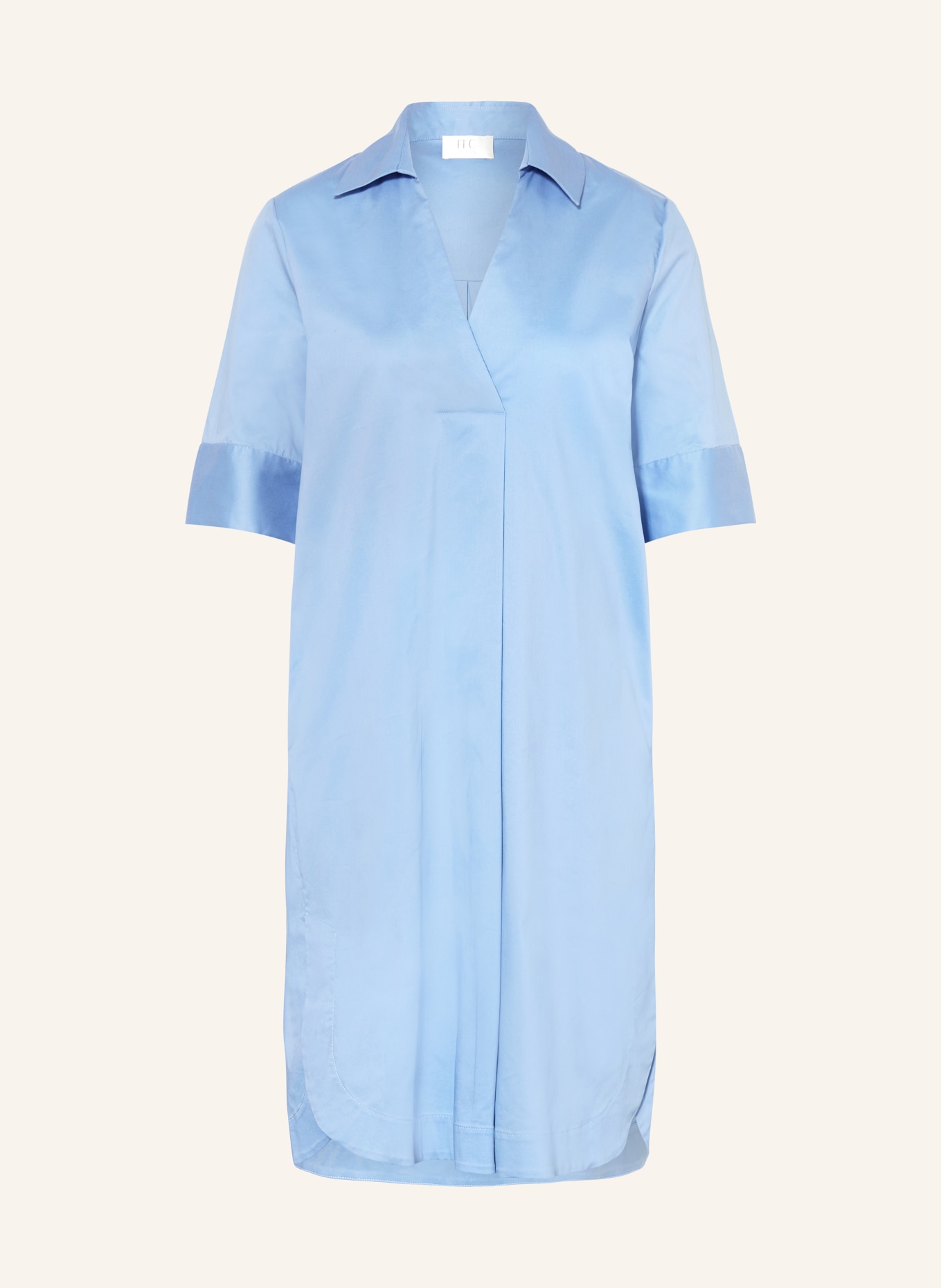 FFC Shirt dress with 3/4 sleeves, Color: BLUE (Image 1)