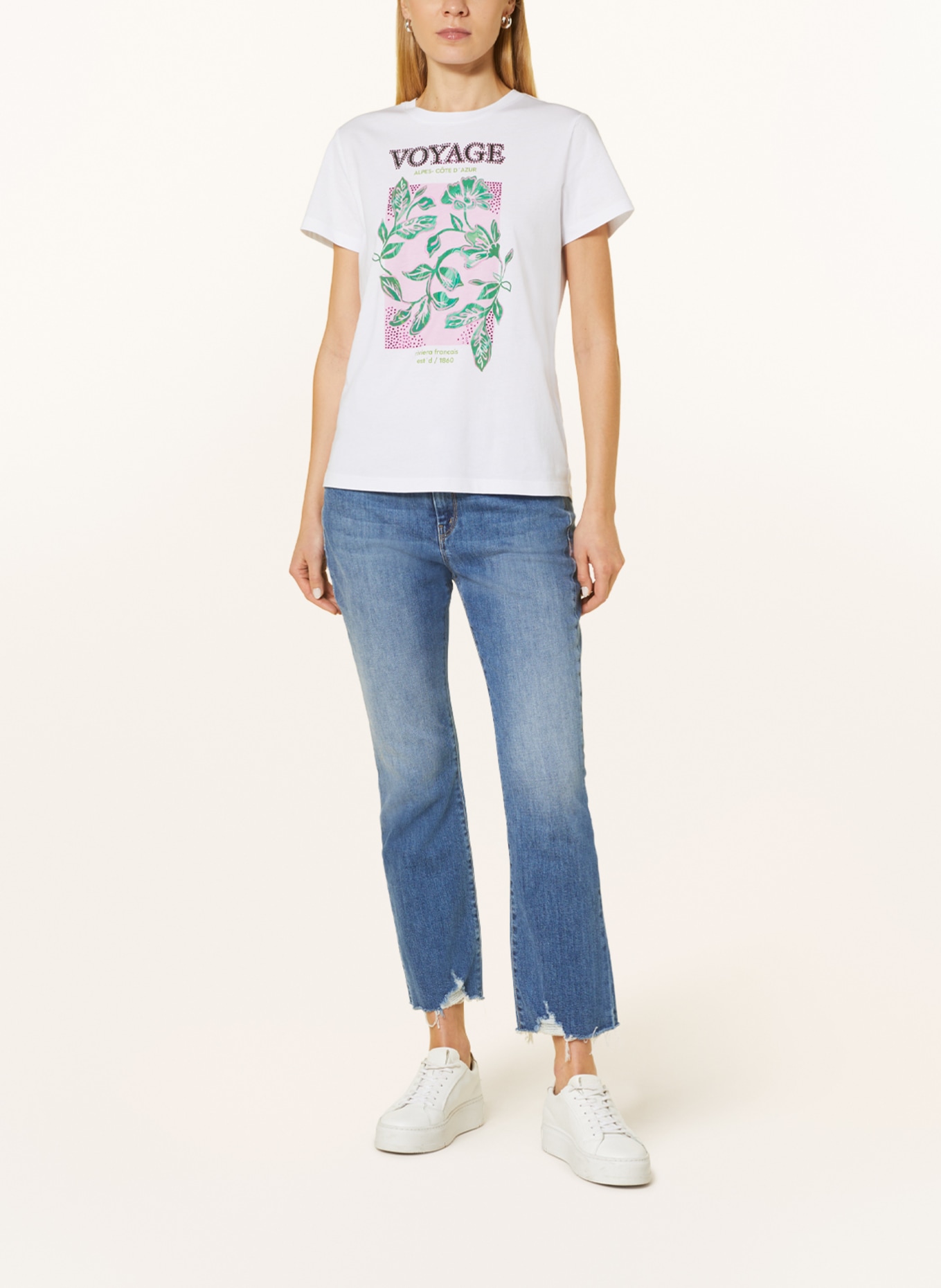 darling harbour T-shirt with decorative gems, Color: WEISS (Image 2)