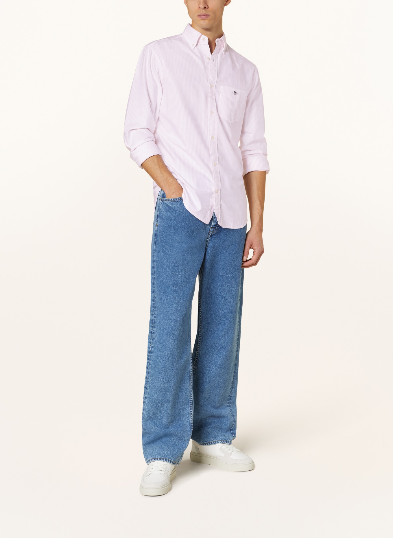 GANT Oxford shirt regular fit, Color: WHITE/ LIGHT PINK (Image 2)