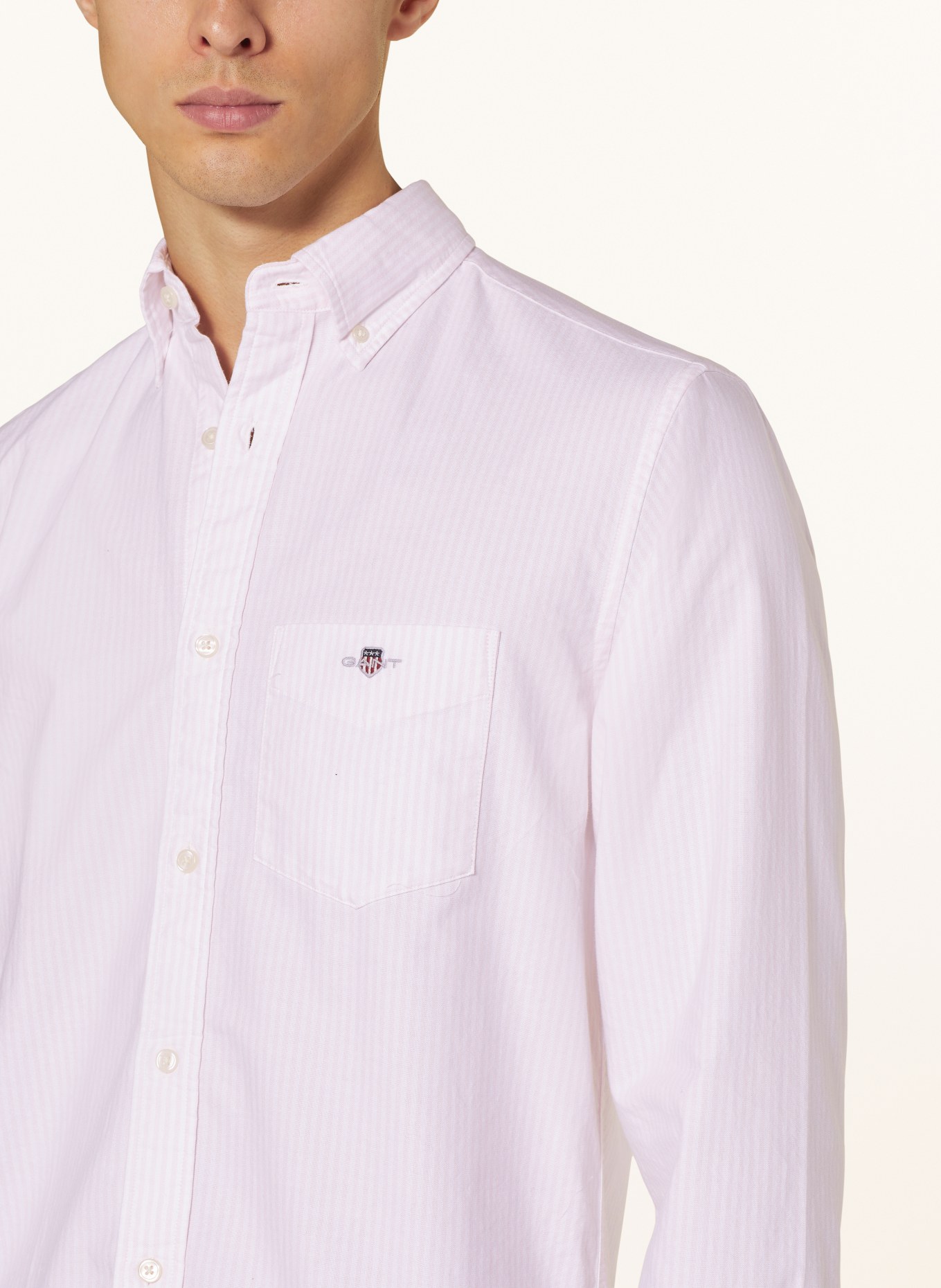 GANT Oxford shirt regular fit, Color: WHITE/ LIGHT PINK (Image 4)