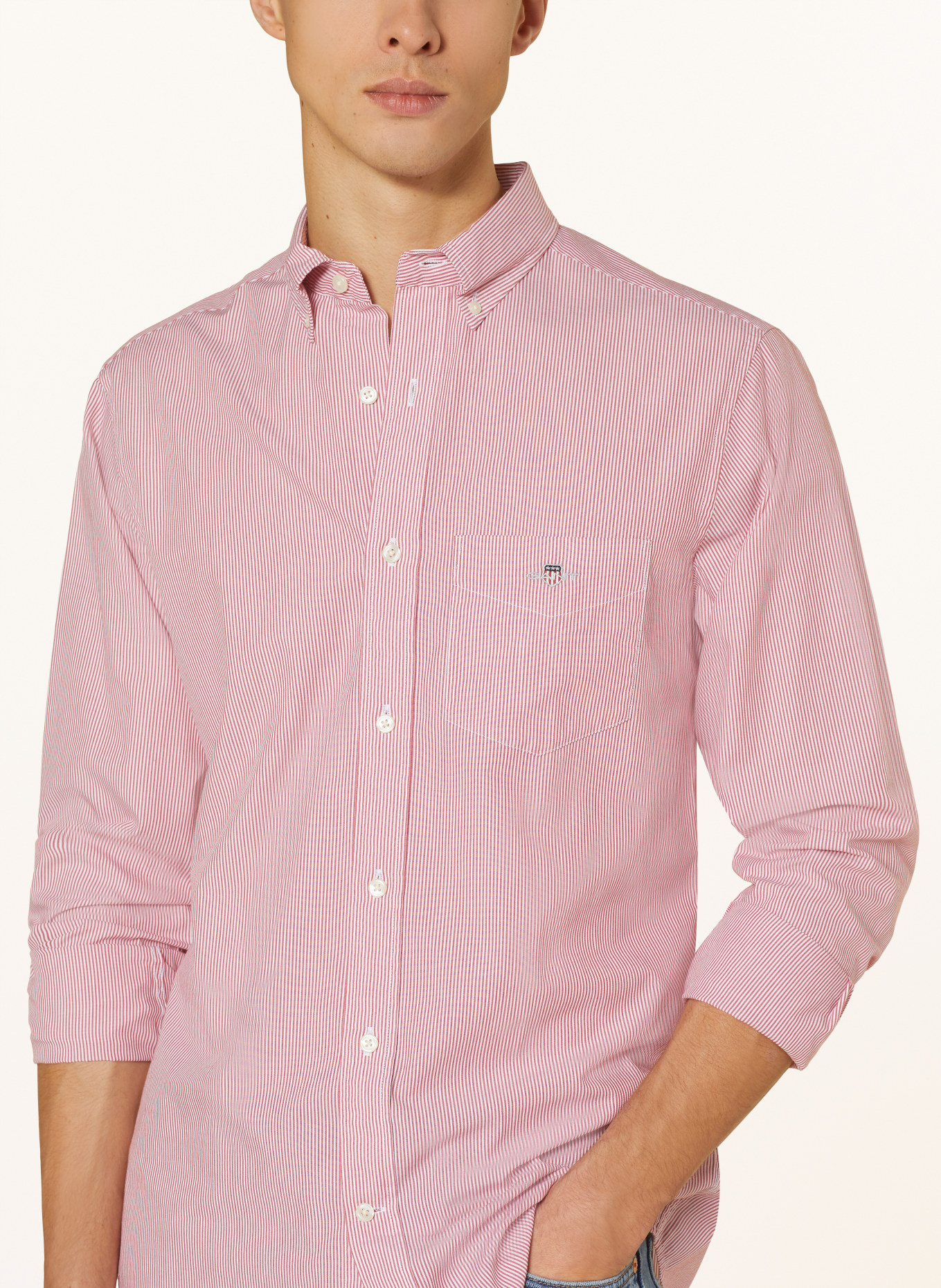 GANT Shirt comfort fit, Color: RED/ WHITE (Image 4)
