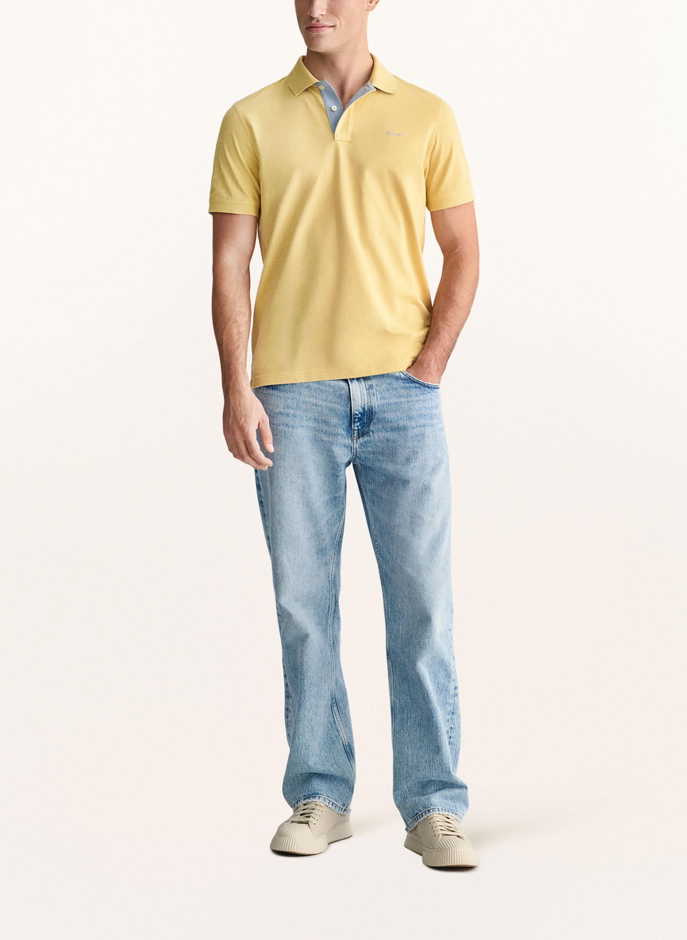 GANT Piqué polo shirt, Color: YELLOW (Image 2)