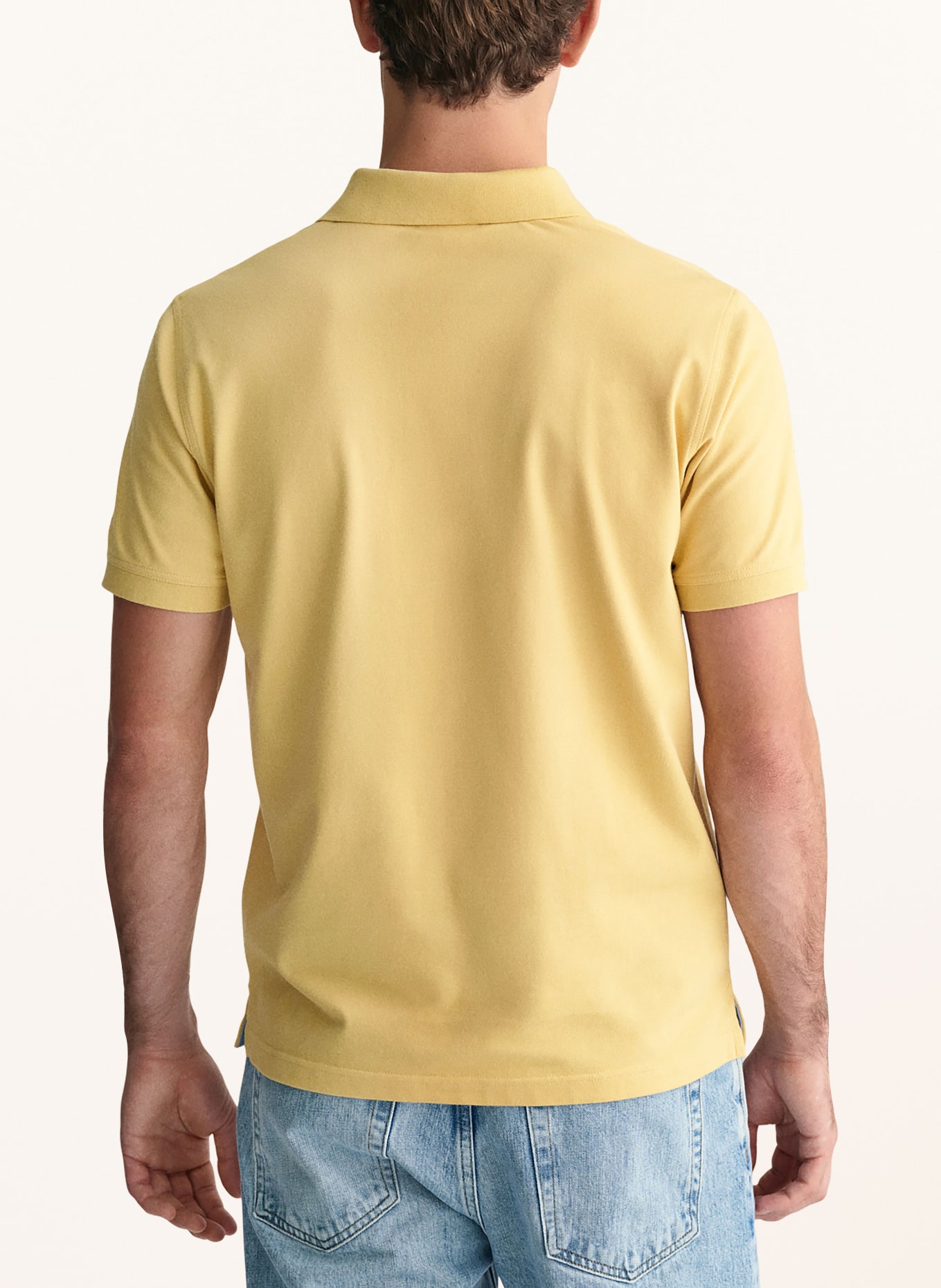 GANT Koszulka polo z piki, Kolor: ŻÓŁTY (Obrazek 3)