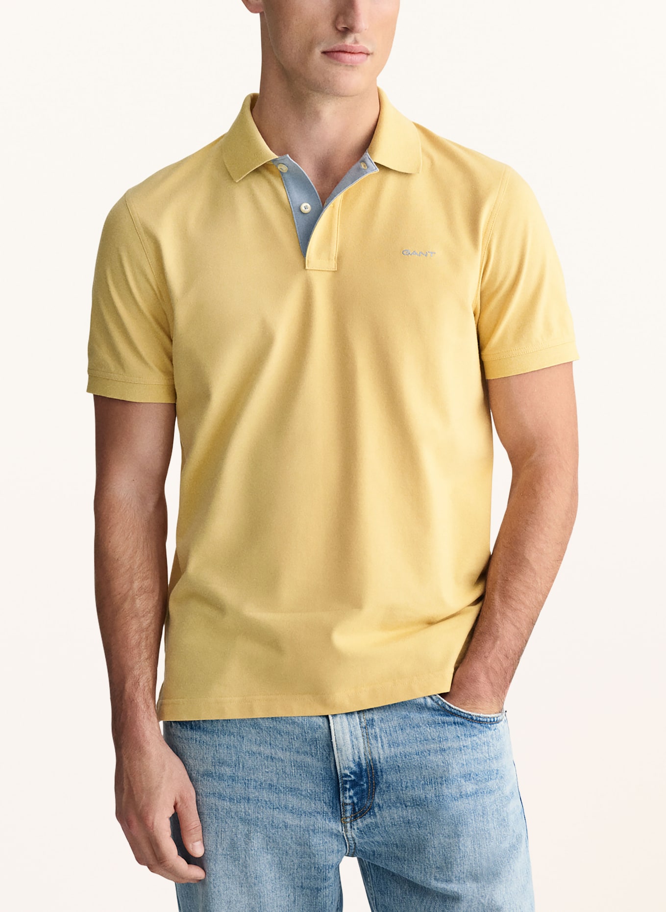 GANT Piqué polo shirt, Color: YELLOW (Image 4)