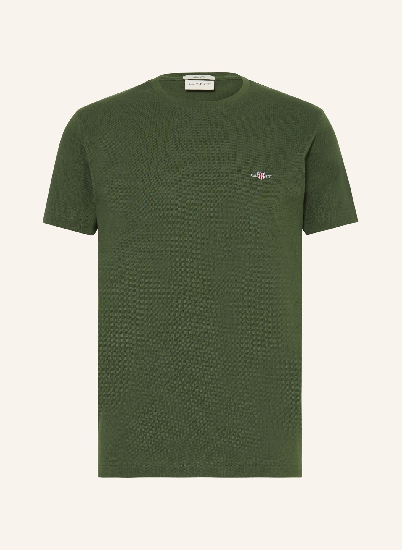 GANT T-Shirt aus Piqué, Farbe: GRÜN (Bild 1)