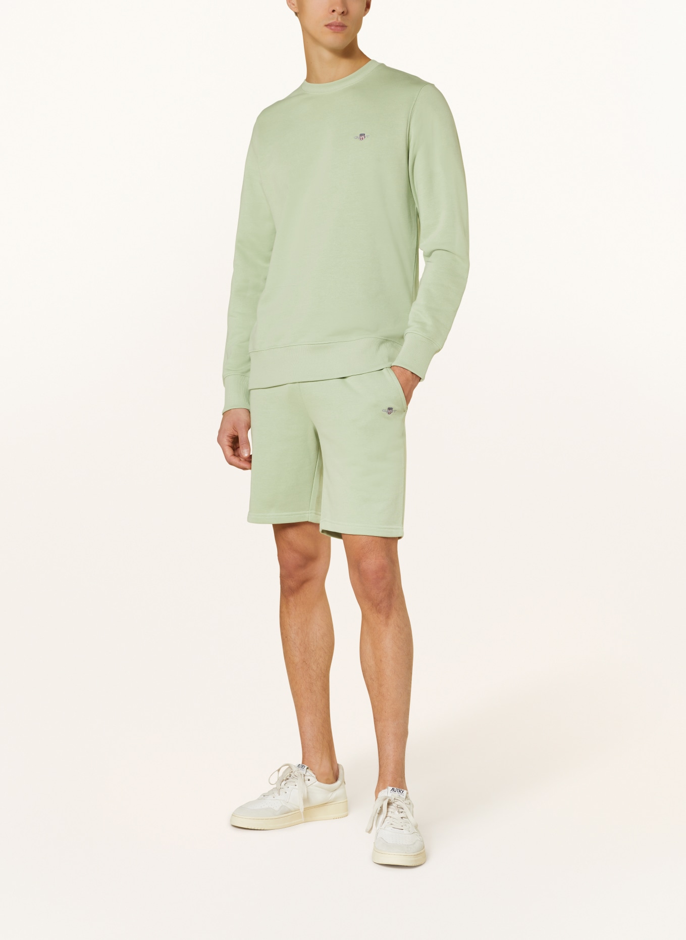 GANT Sweat shorts, Color: LIGHT GREEN (Image 2)
