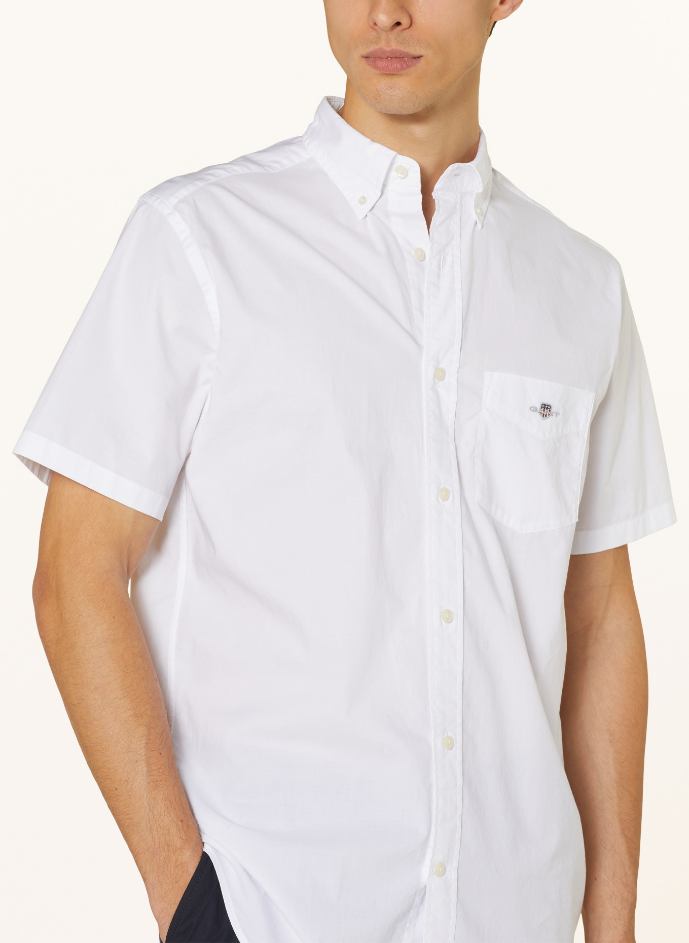 GANT Koszula z krótkim rękawem comfort fit, Kolor: BIAŁY (Obrazek 4)