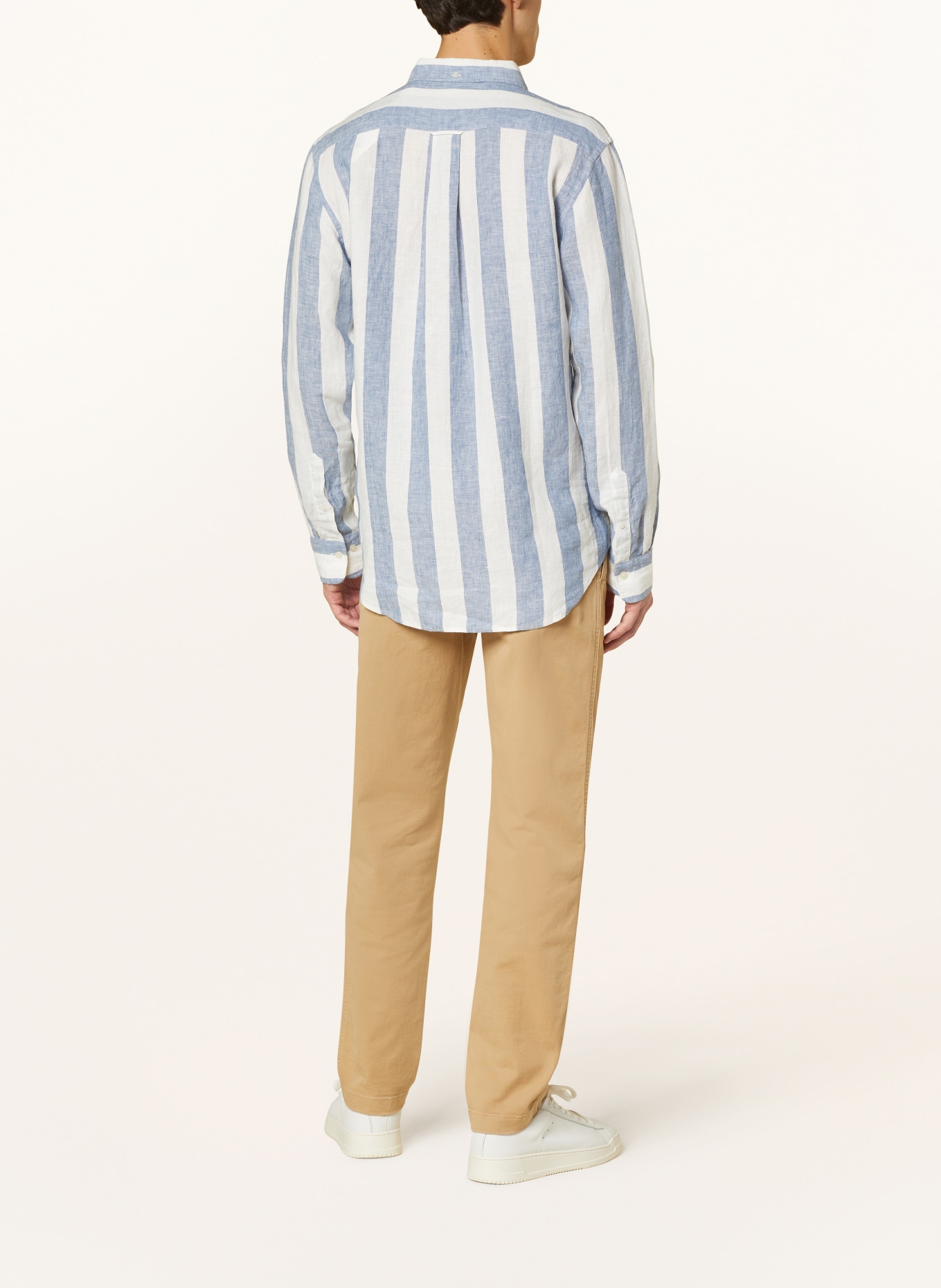 GANT Linen shirt comfort fit, Color: WHITE/ LIGHT BLUE (Image 3)