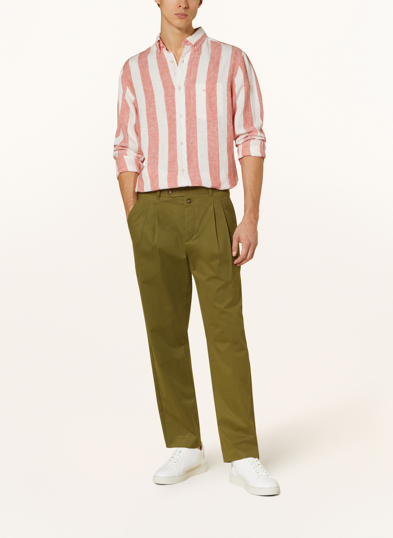 GANT Leinenhemd Comfort Fit, Farbe: WEISS/ ORANGE (Bild 2)