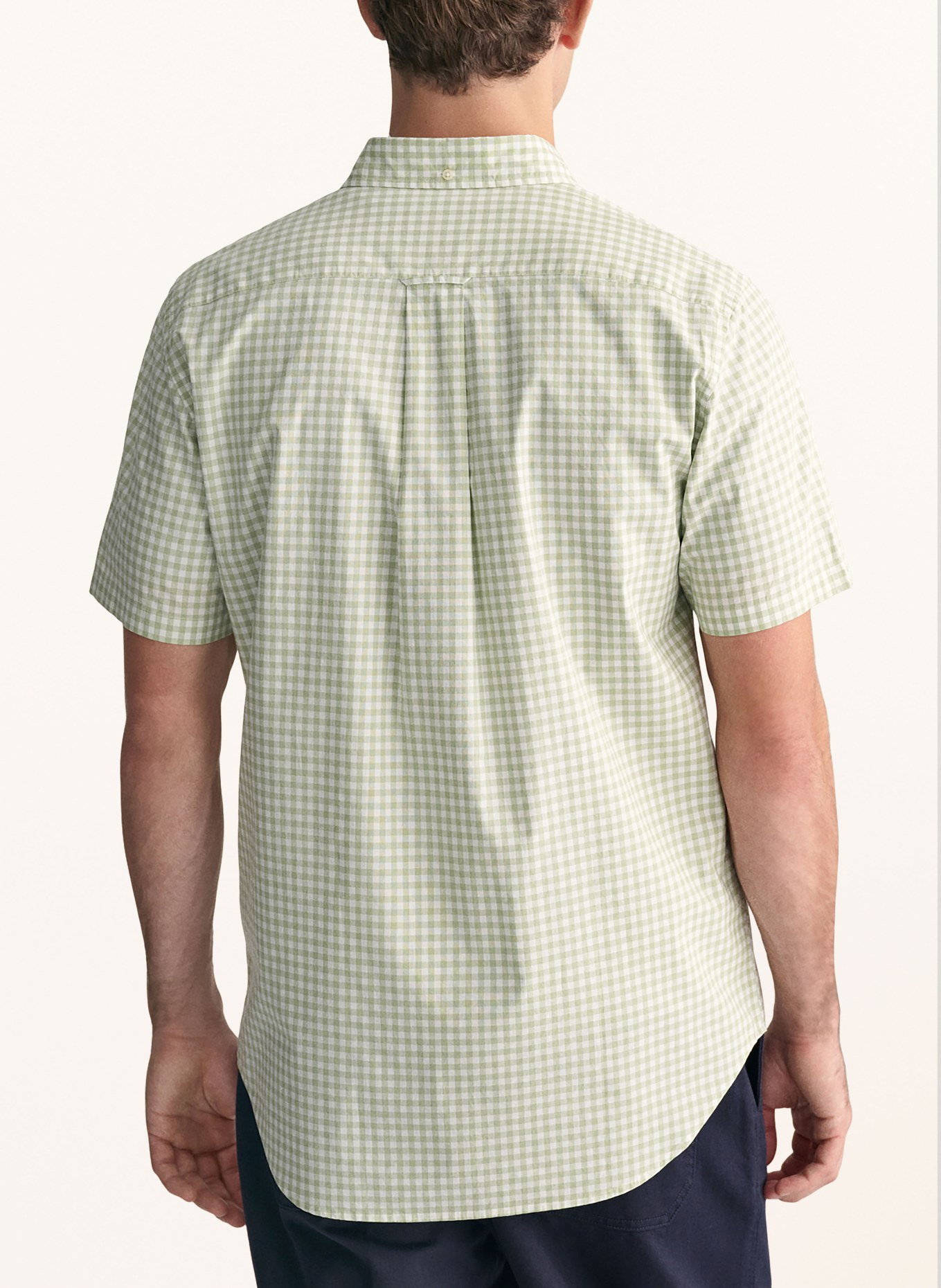 GANT Short sleeve shirt regular fit, Color: LIGHT GREEN/ WHITE (Image 3)