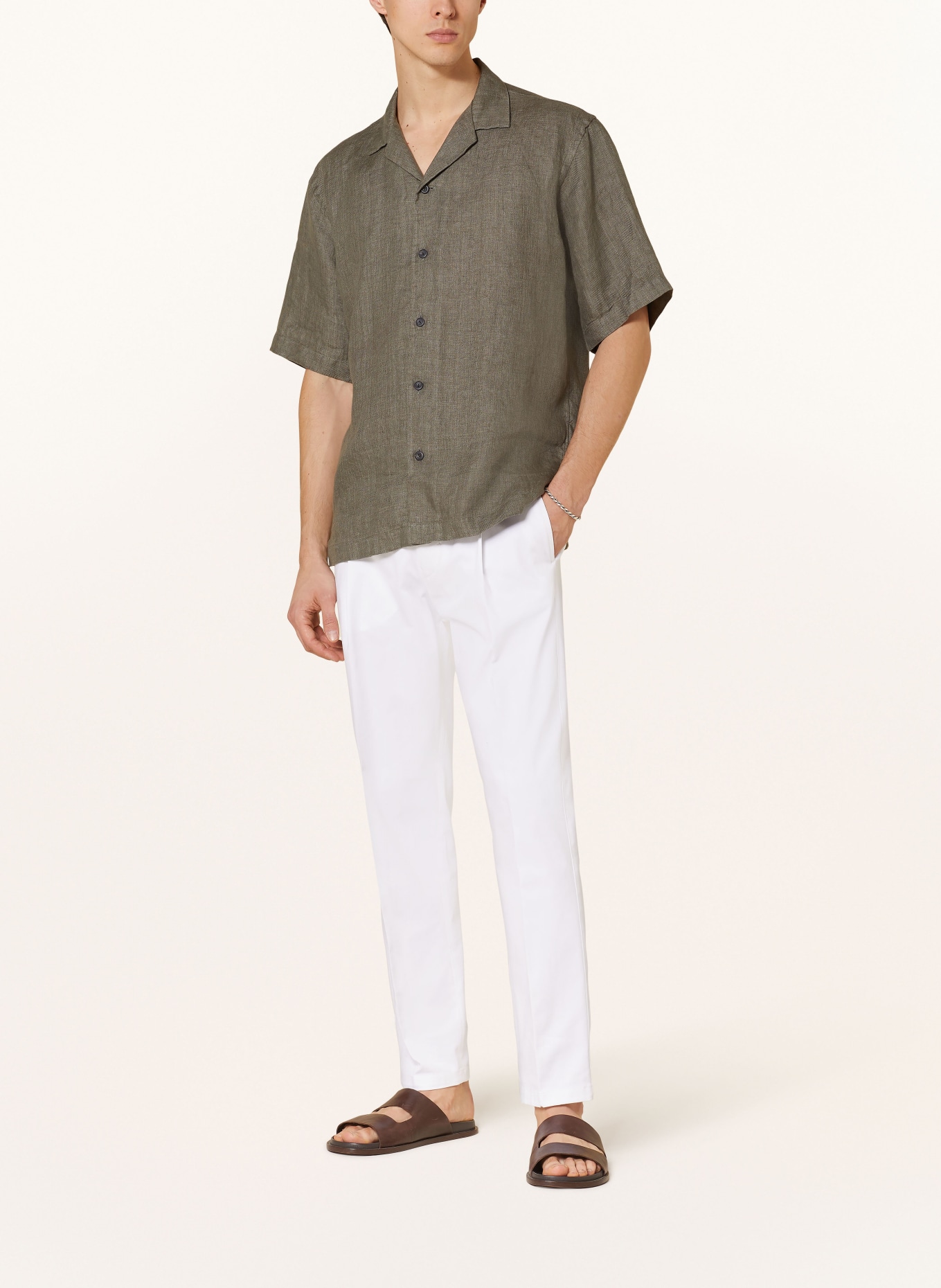 ETON Resorthemd Relaxed Fit aus Leinen, Farbe: GRAU (Bild 2)