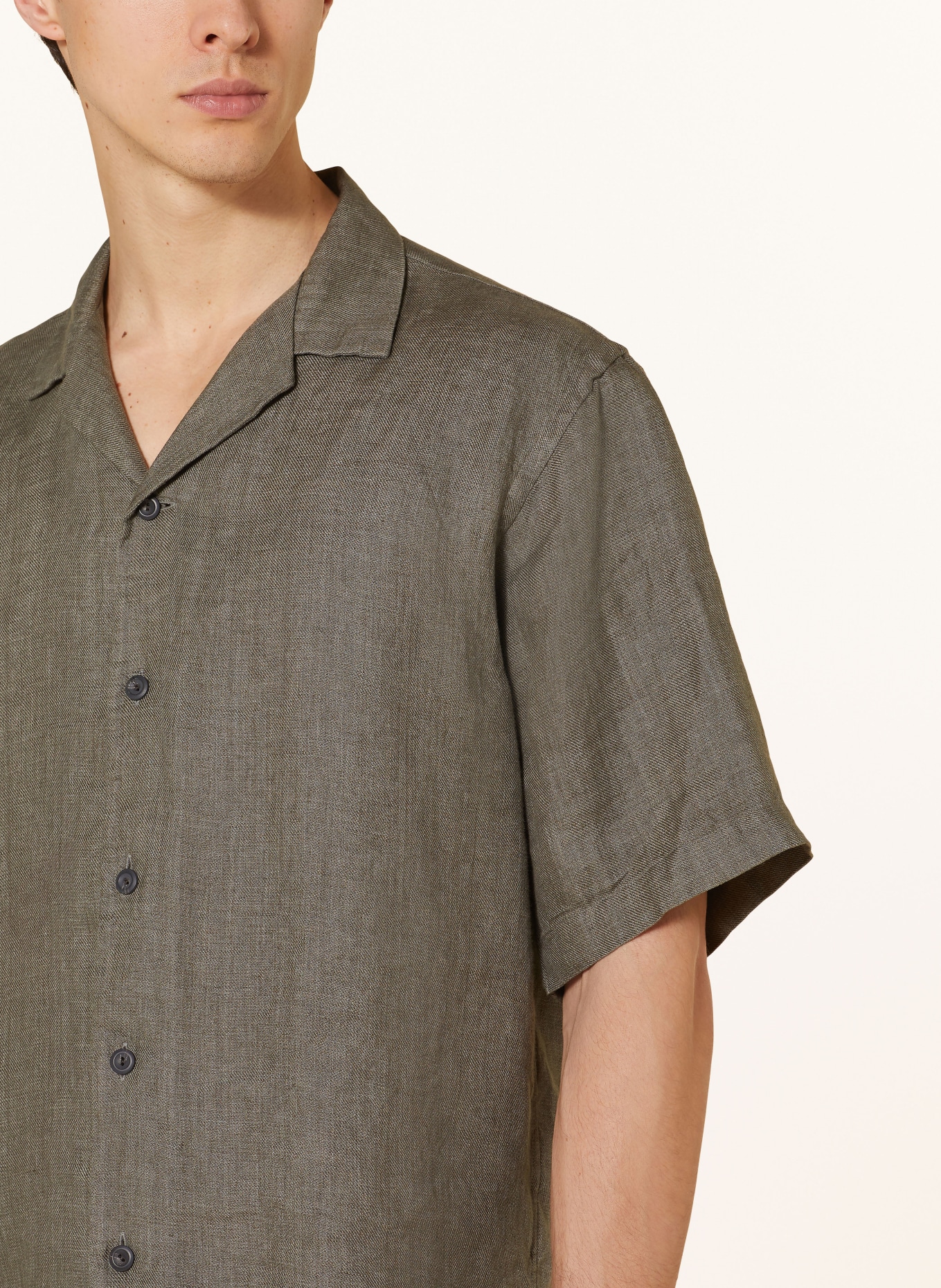 ETON Resort shirt relaxed fit made of linen, Color: GRAY (Image 4)