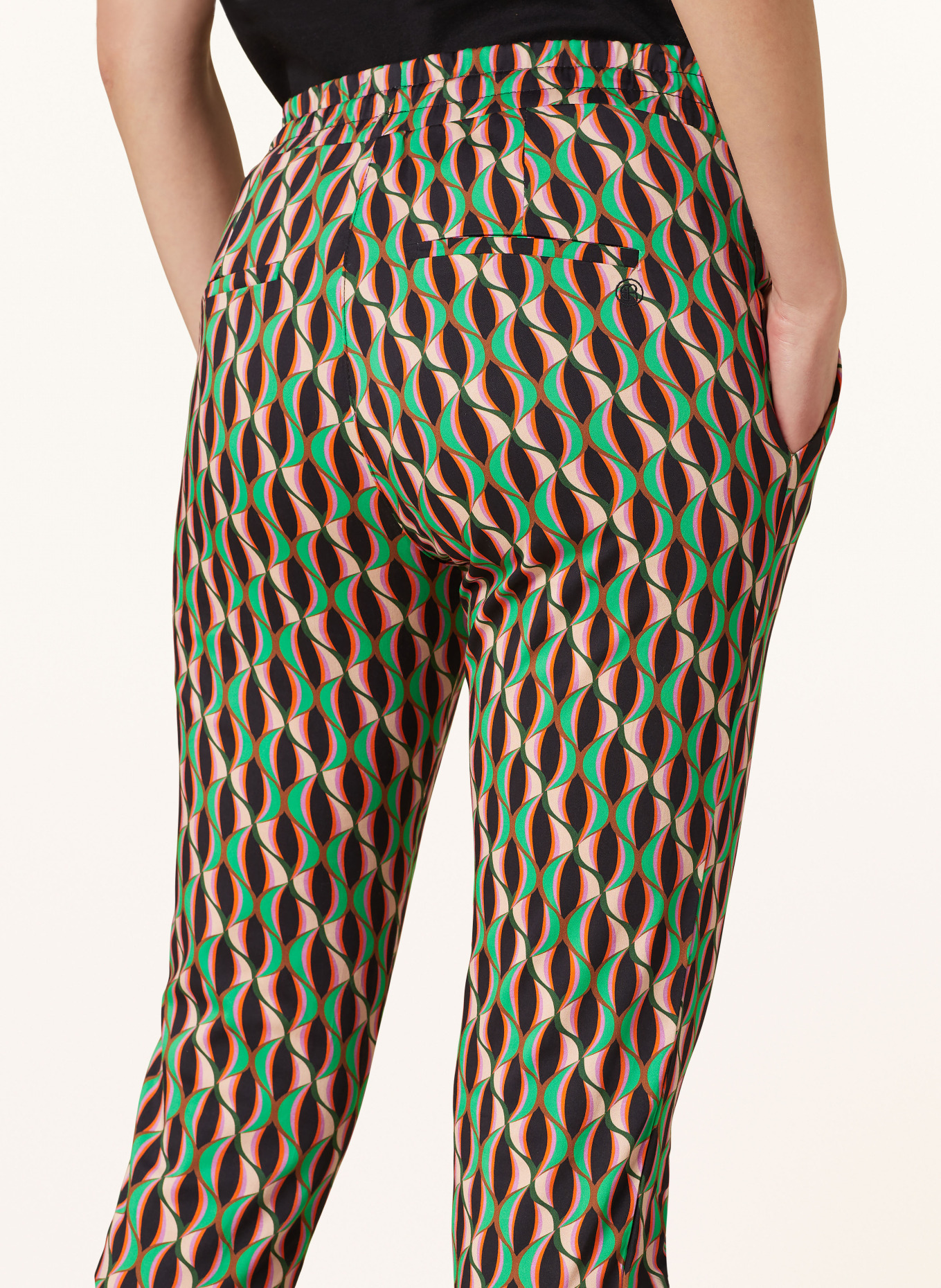 ELIAS RUMELIS Trousers ERLENI, Color: BLACK/ GREEN/ ORANGE (Image 5)