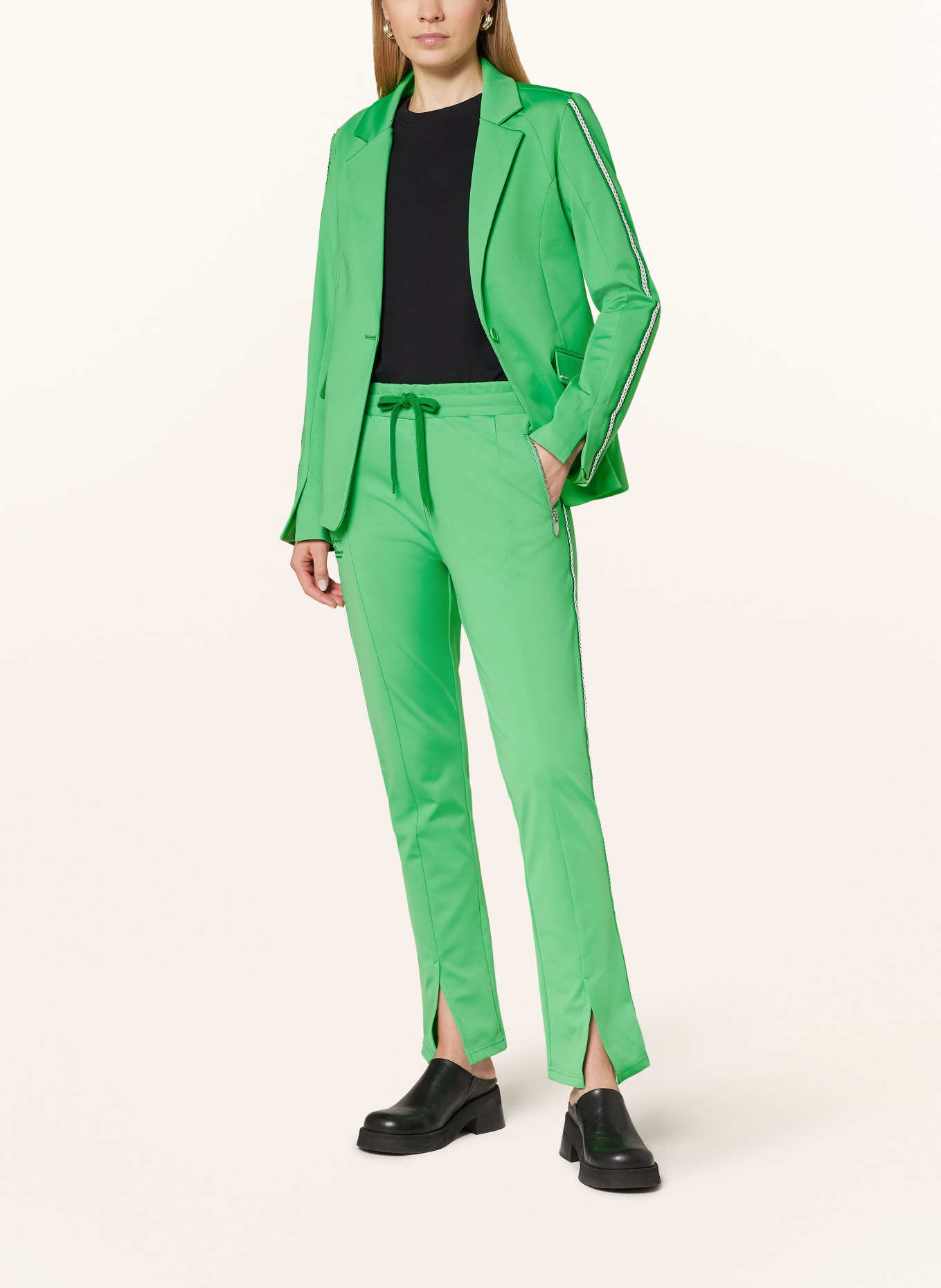 ELIAS RUMELIS Track pants ERFANIE, Color: GREEN (Image 2)