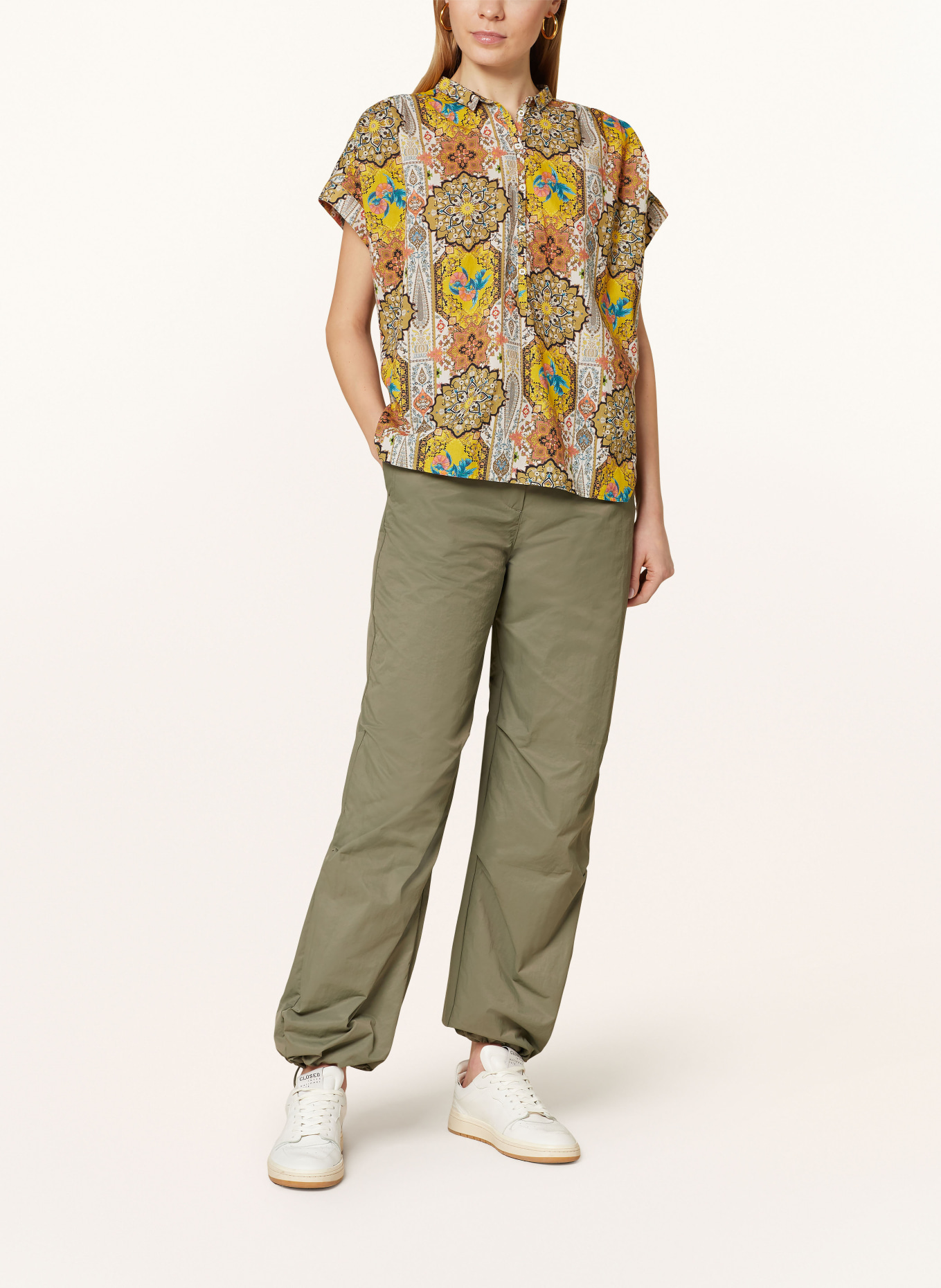 ELIAS RUMELIS Shirt blouse ERYOLANDA, Color: DARK YELLOW/ LIGHT BROWN/ TEAL (Image 2)