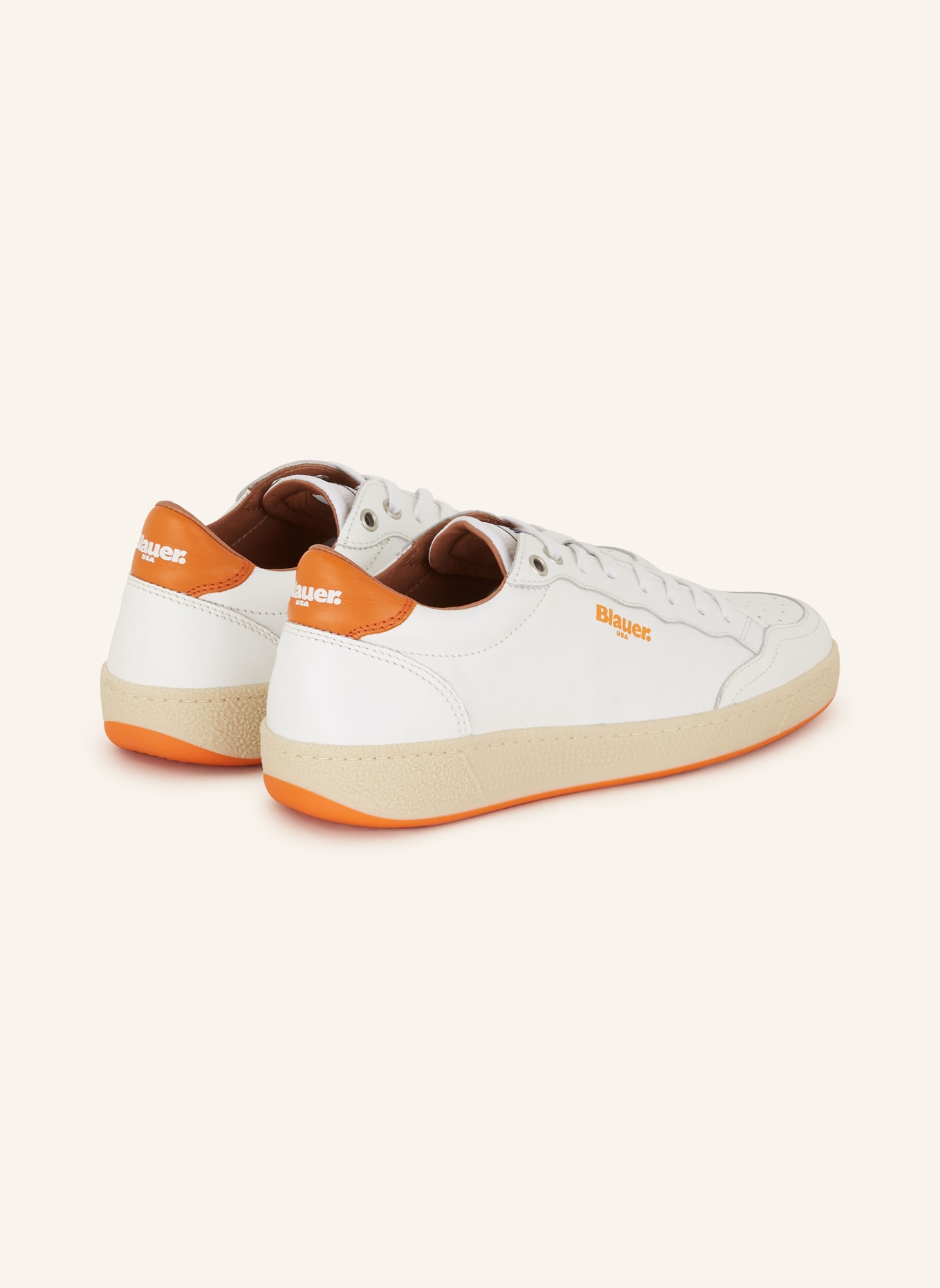 Blauer Sneaker OLYMPIA, Farbe: WEISS/ ORANGE (Bild 2)