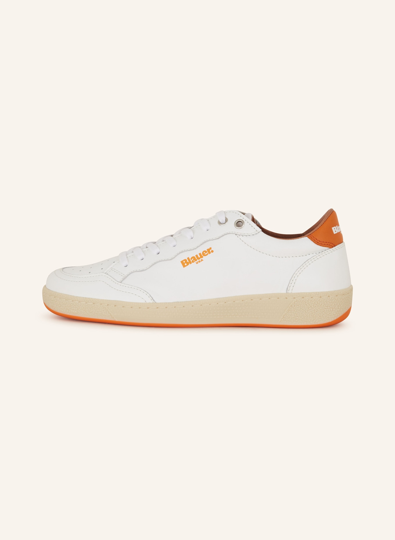 Blauer Sneaker OLYMPIA, Farbe: WEISS/ ORANGE (Bild 4)