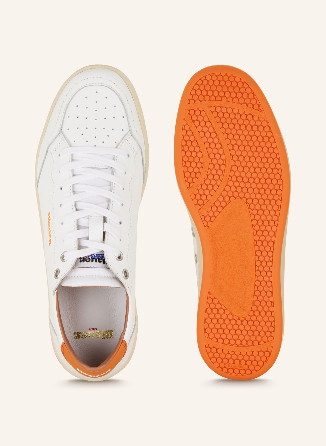 Blauer Sneaker OLYMPIA, Farbe: WEISS/ ORANGE (Bild 5)