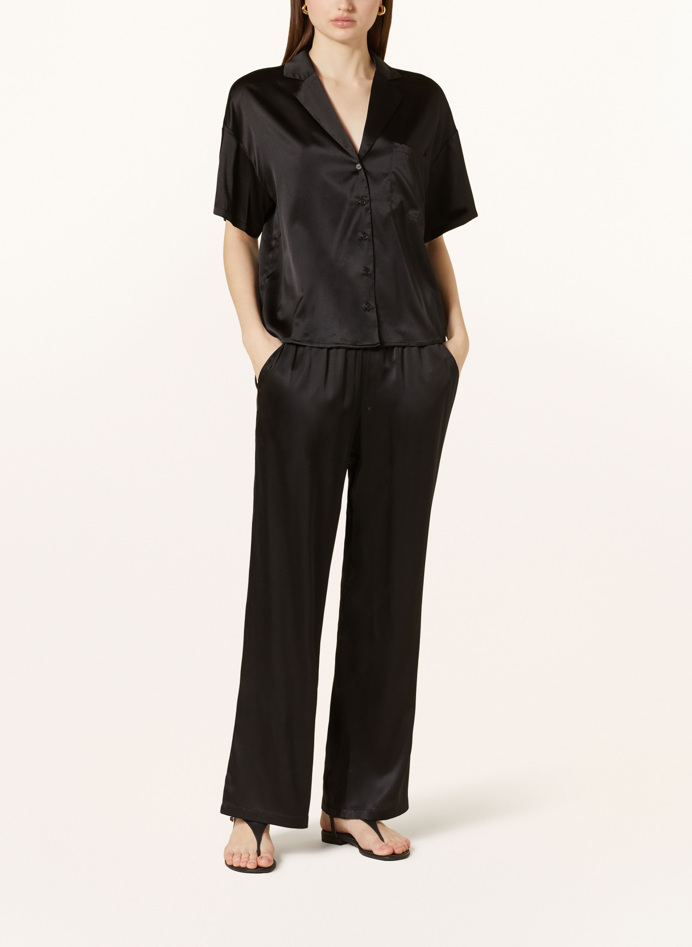 rosemunde Silk pants, Color: BLACK (Image 2)