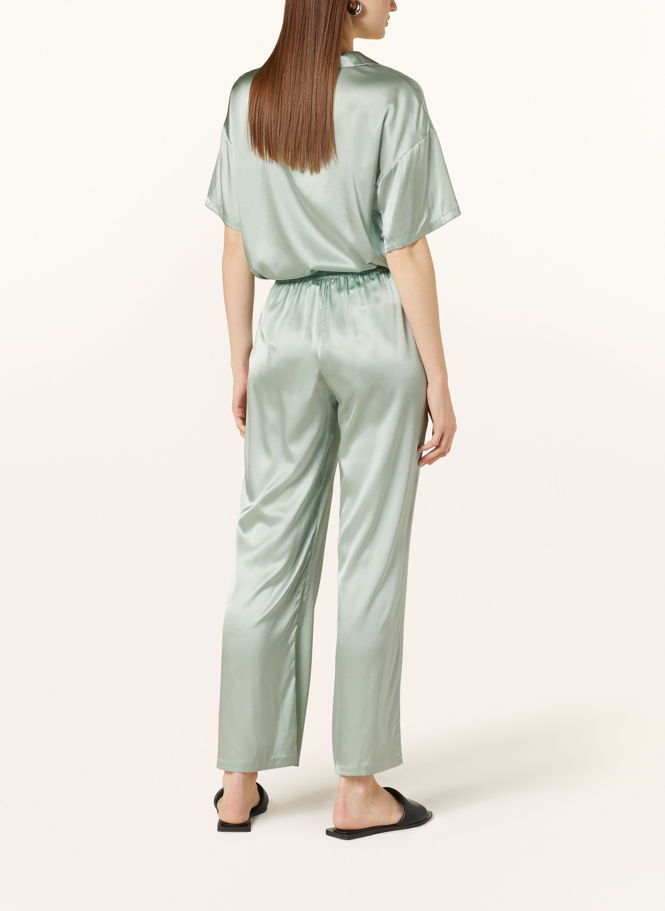 rosemunde Silk pants, Color: LIGHT GREEN (Image 3)