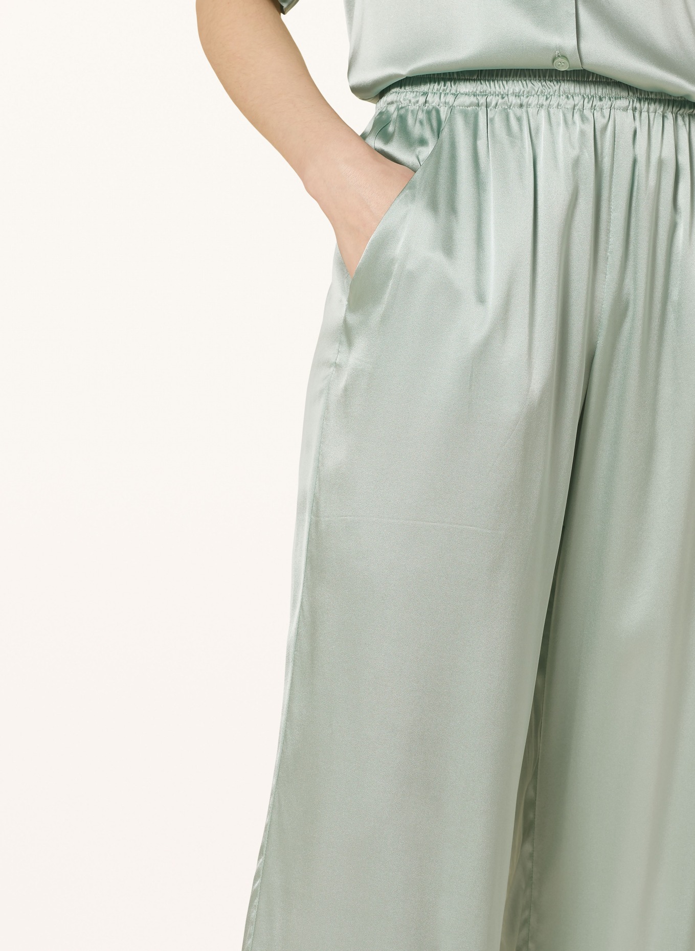 rosemunde Silk pants, Color: LIGHT GREEN (Image 5)