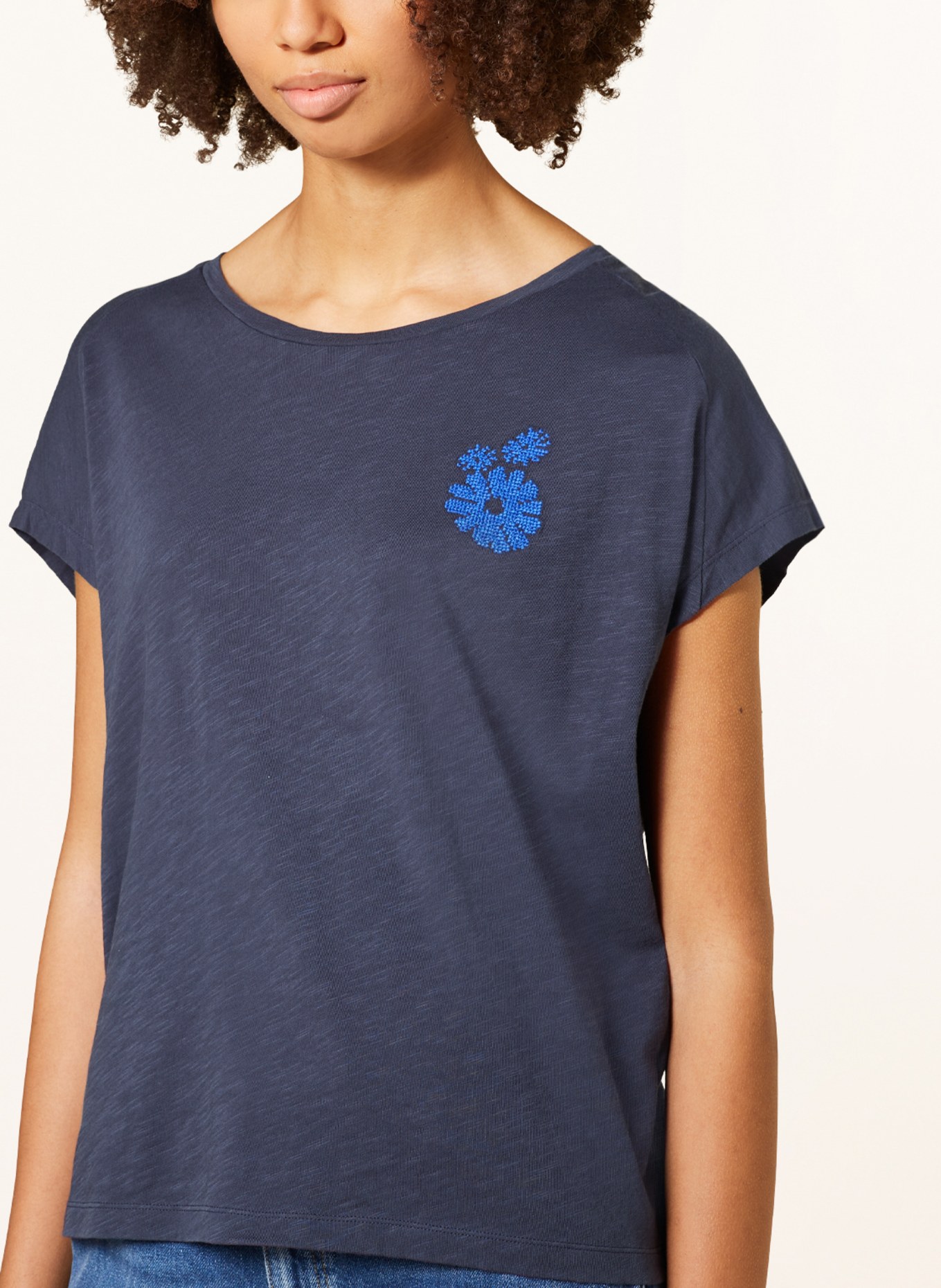 ARMEDANGELS T-shirt ONELIAA FAANCY, Color: DARK BLUE (Image 4)