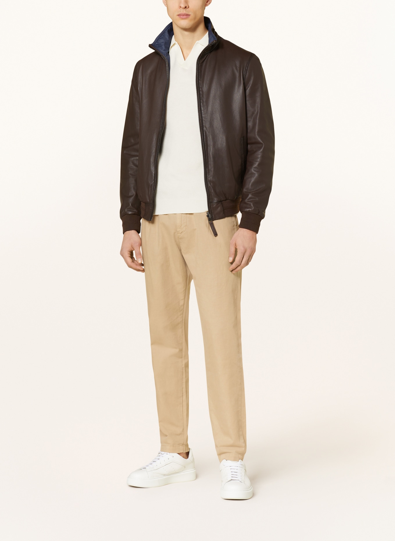 MILESTONE Reversible leather jacket MSJEFF, Color: DARK BROWN (Image 2)