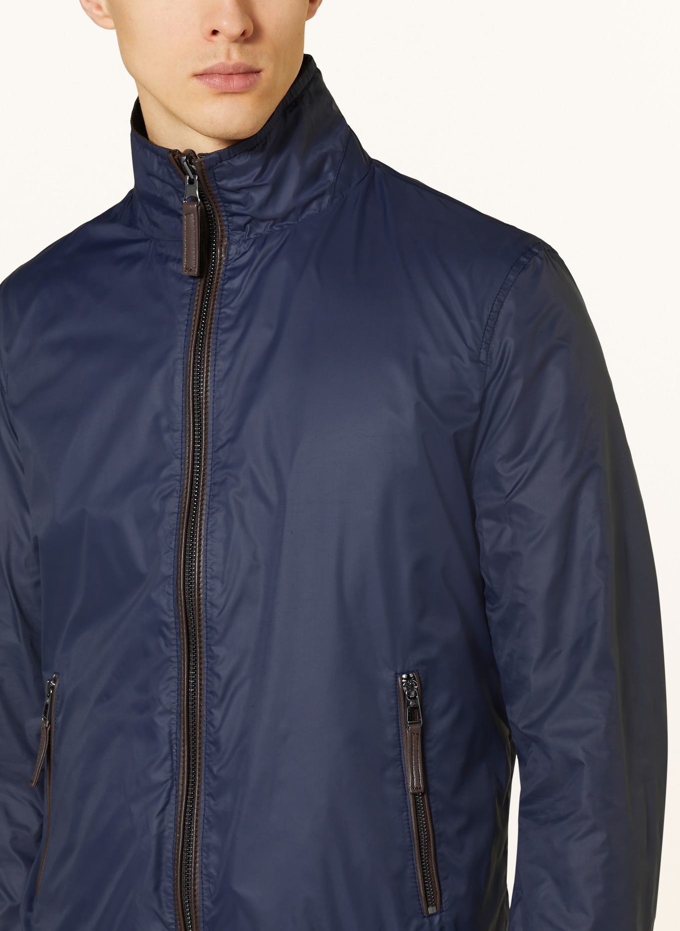 MILESTONE Reversible leather jacket MSJEFF, Color: DARK BROWN (Image 6)