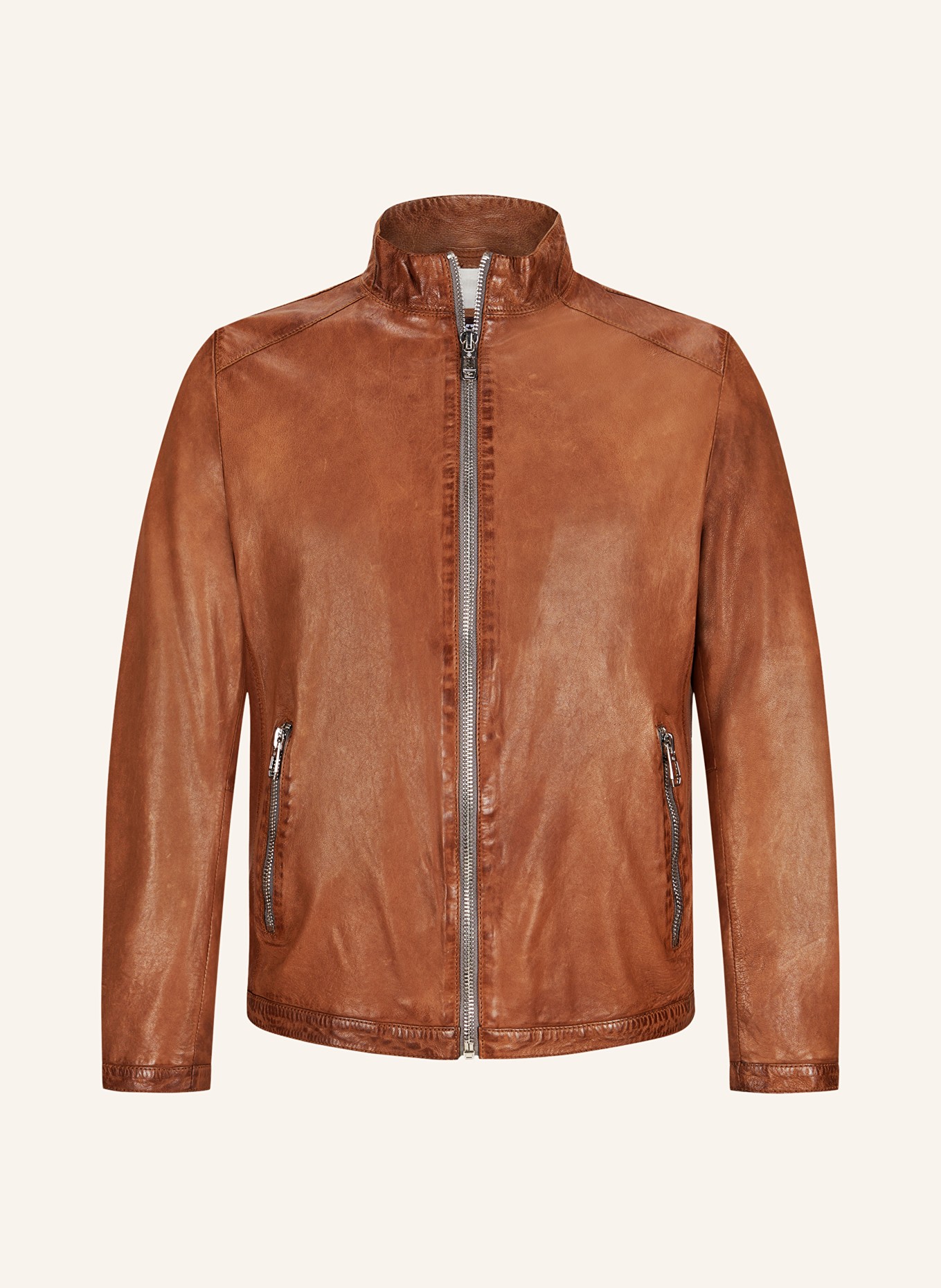 MILESTONE Leather jacket MSODEO, Color: COGNAC (Image 1)