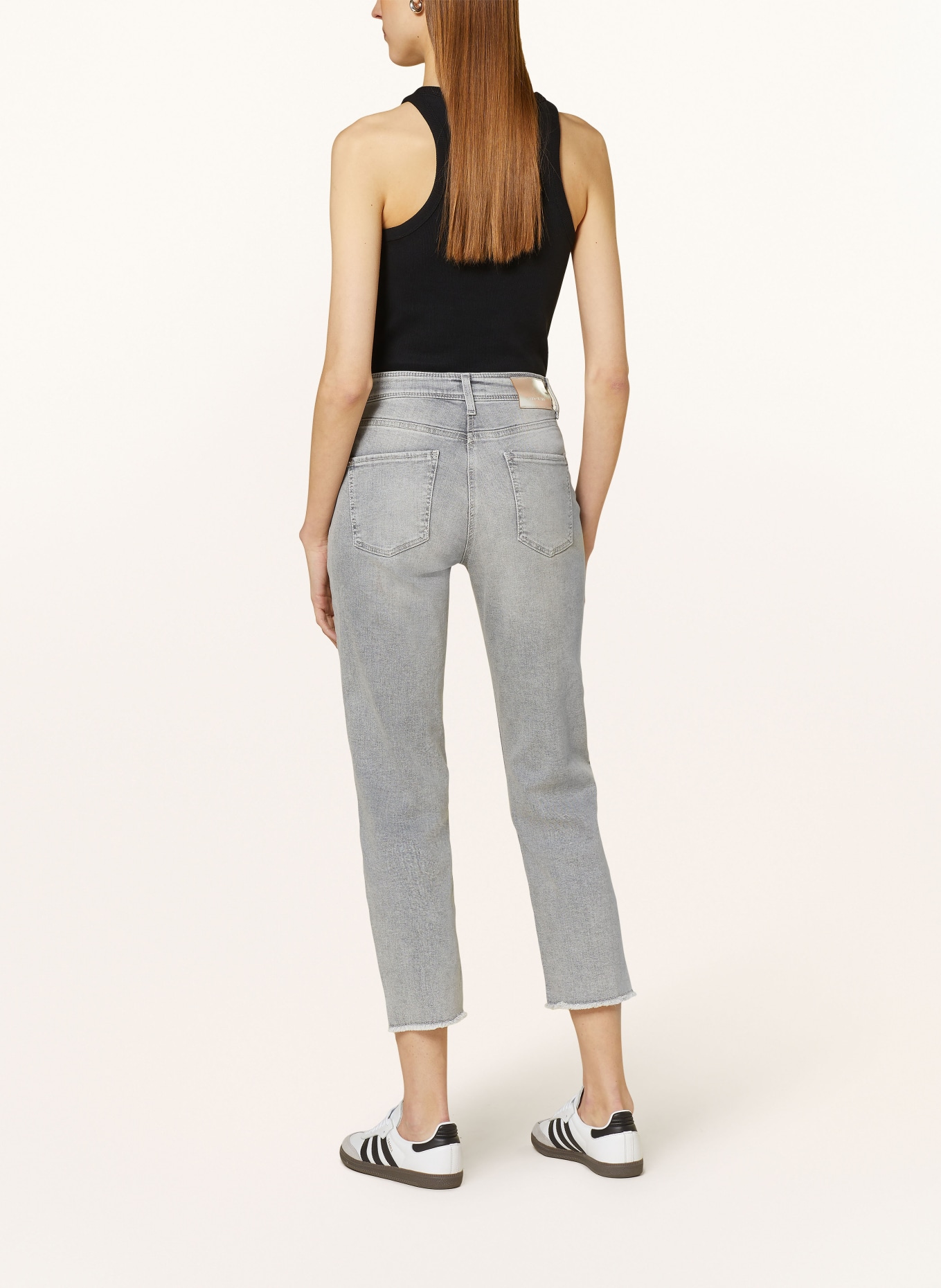 CAMBIO 7/8 jeans PIPER, Color: 5146 light grey fringed hem (Image 3)