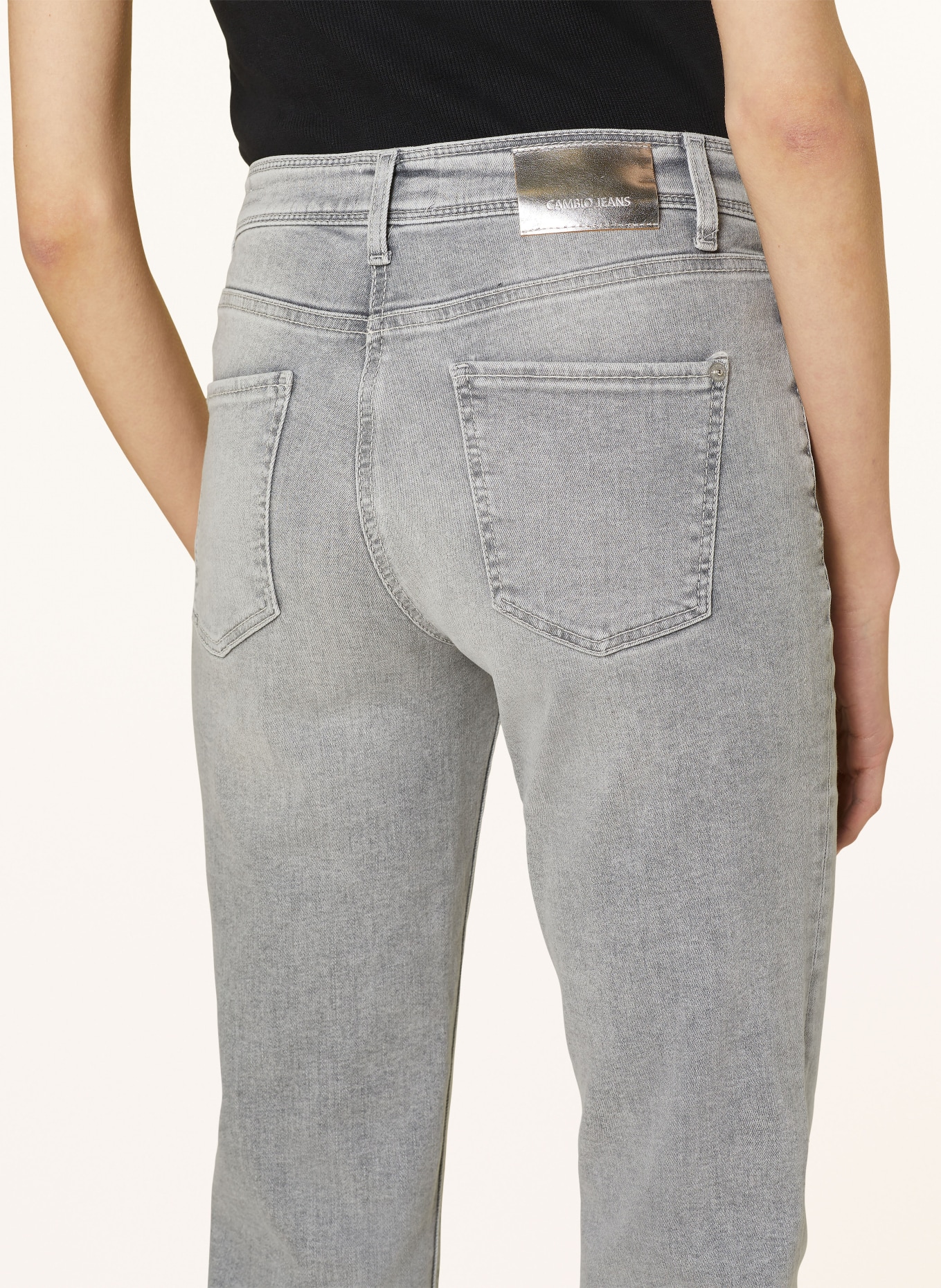 CAMBIO 7/8-Jeans PIPER, Farbe: 5146 light grey fringed hem (Bild 5)