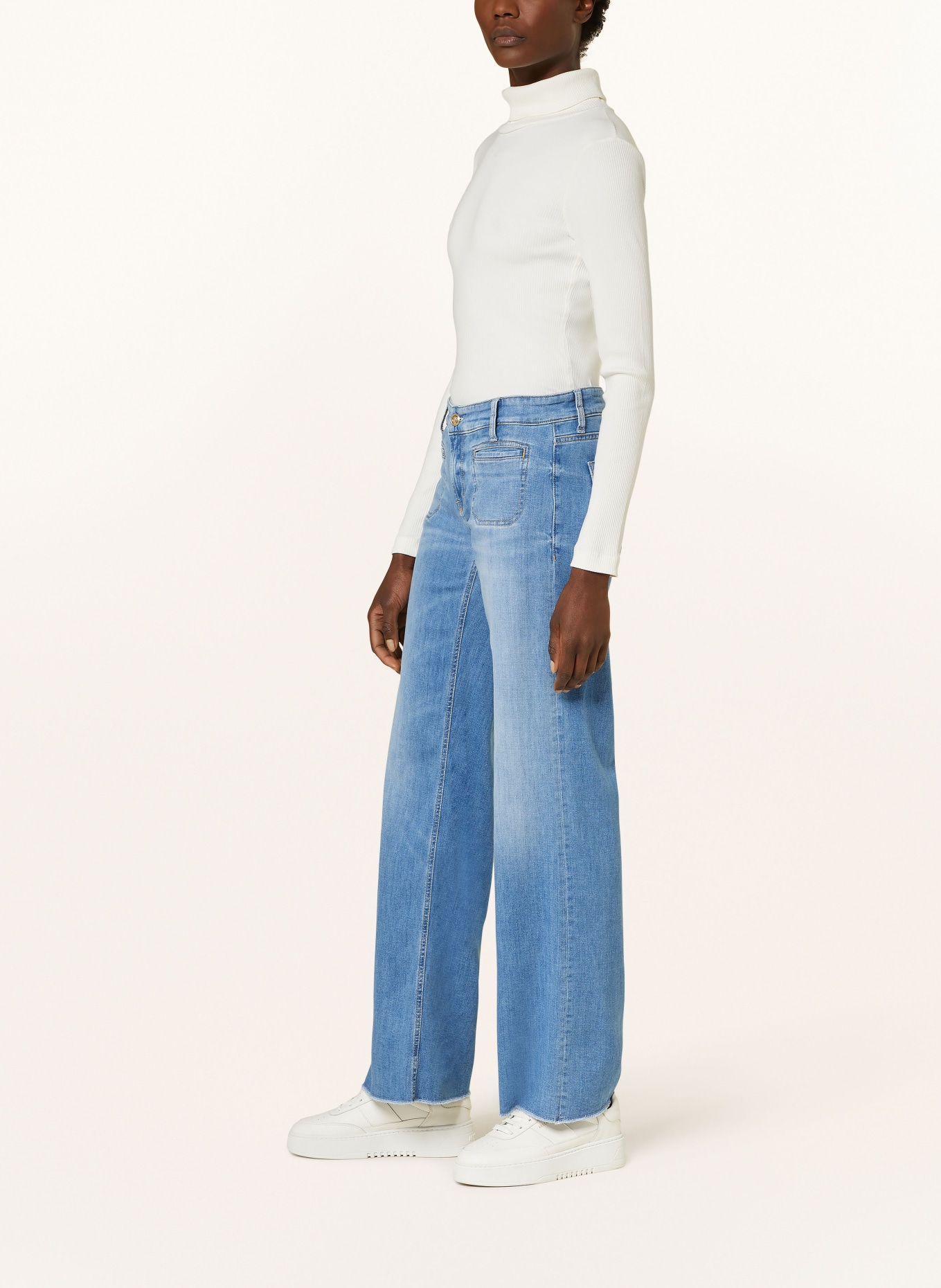 CAMBIO Flared jeans TESS, Color: 5270 summer contrast used frin (Image 4)