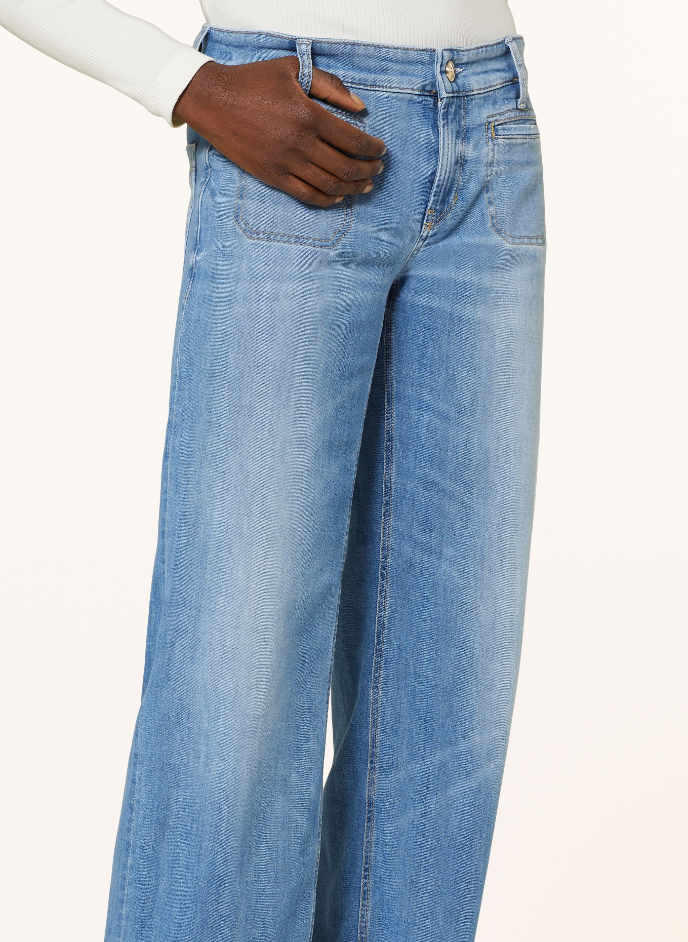 CAMBIO Flared jeans TESS, Color: 5270 summer contrast used frin (Image 5)