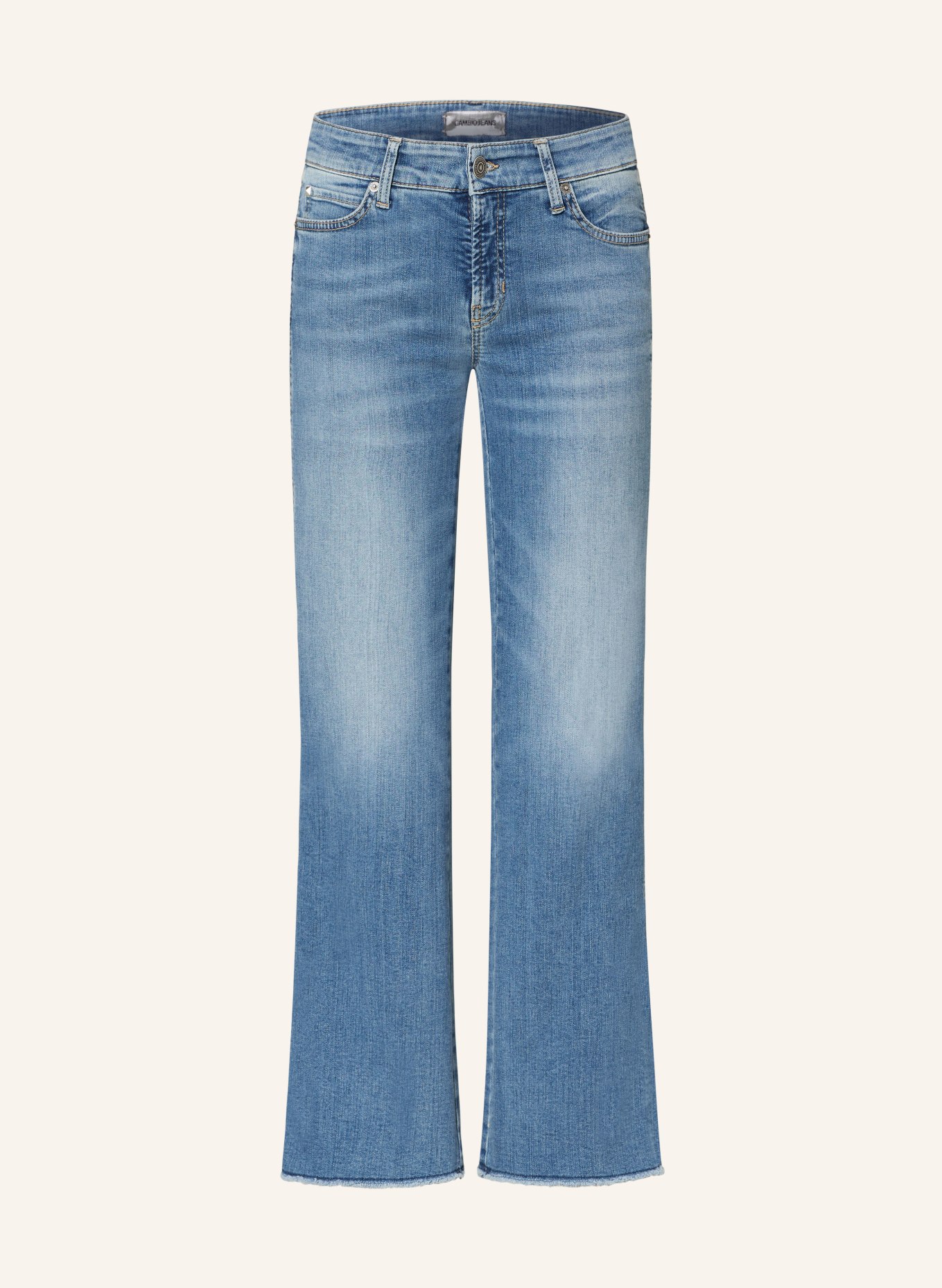 CAMBIO Bootcut jeans FRANCESCA, Color: 5291 mid used fringed (Image 1)