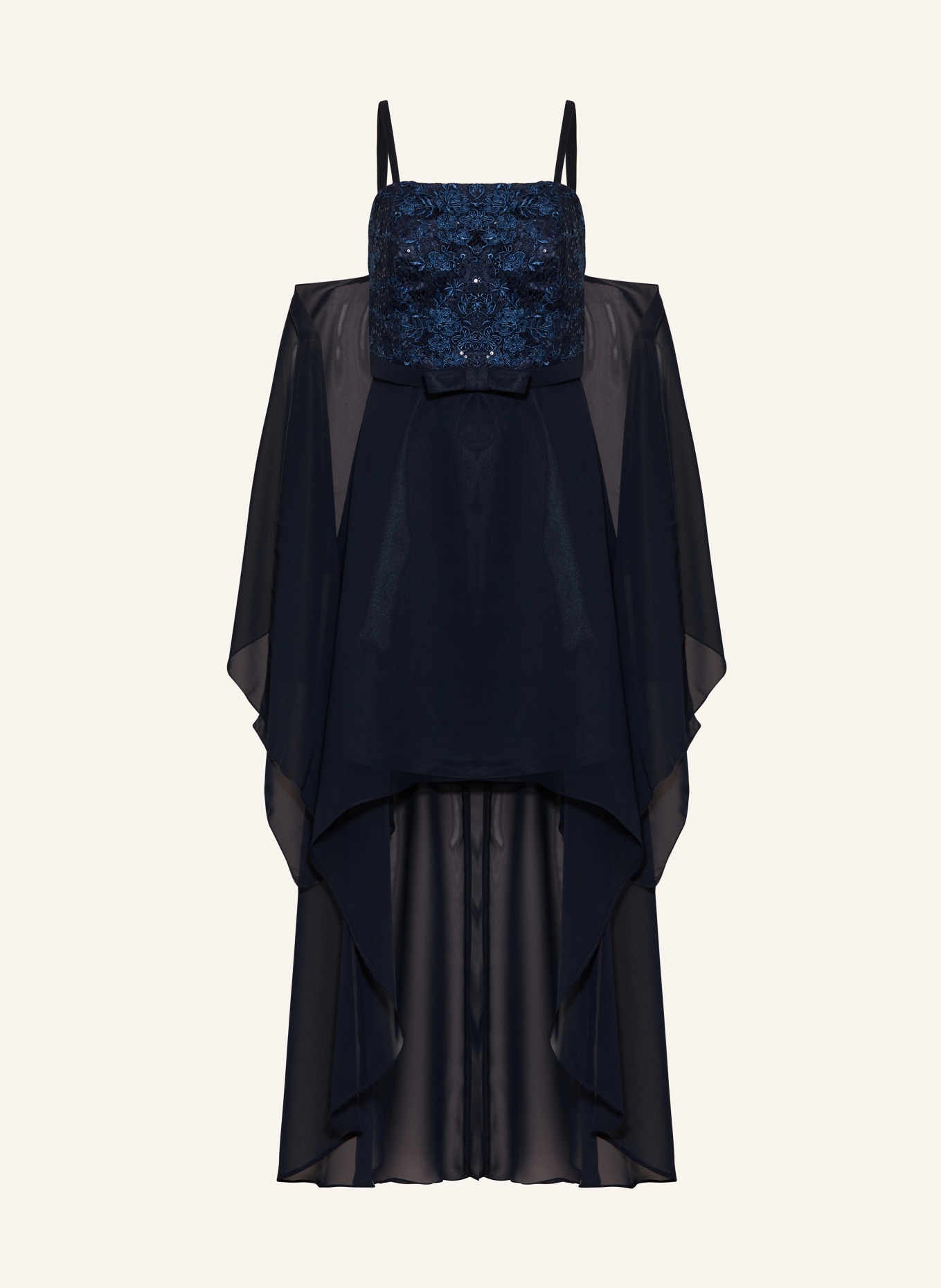 G.O.L. FINEST COLLECTION Sukienka koktajlowa z etolą, Kolor: GRANATOWY (Obrazek 1)