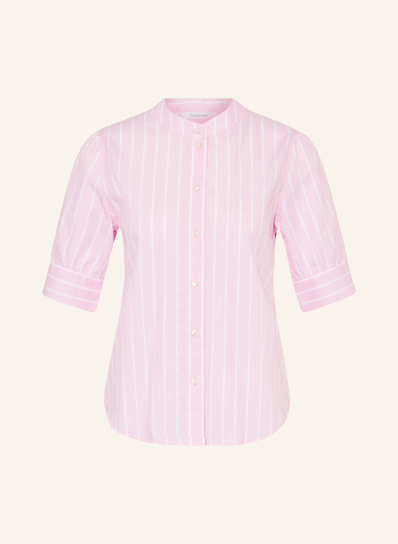 Soluzione Shirt blouse, Color: PINK/ WHITE (Image 1)