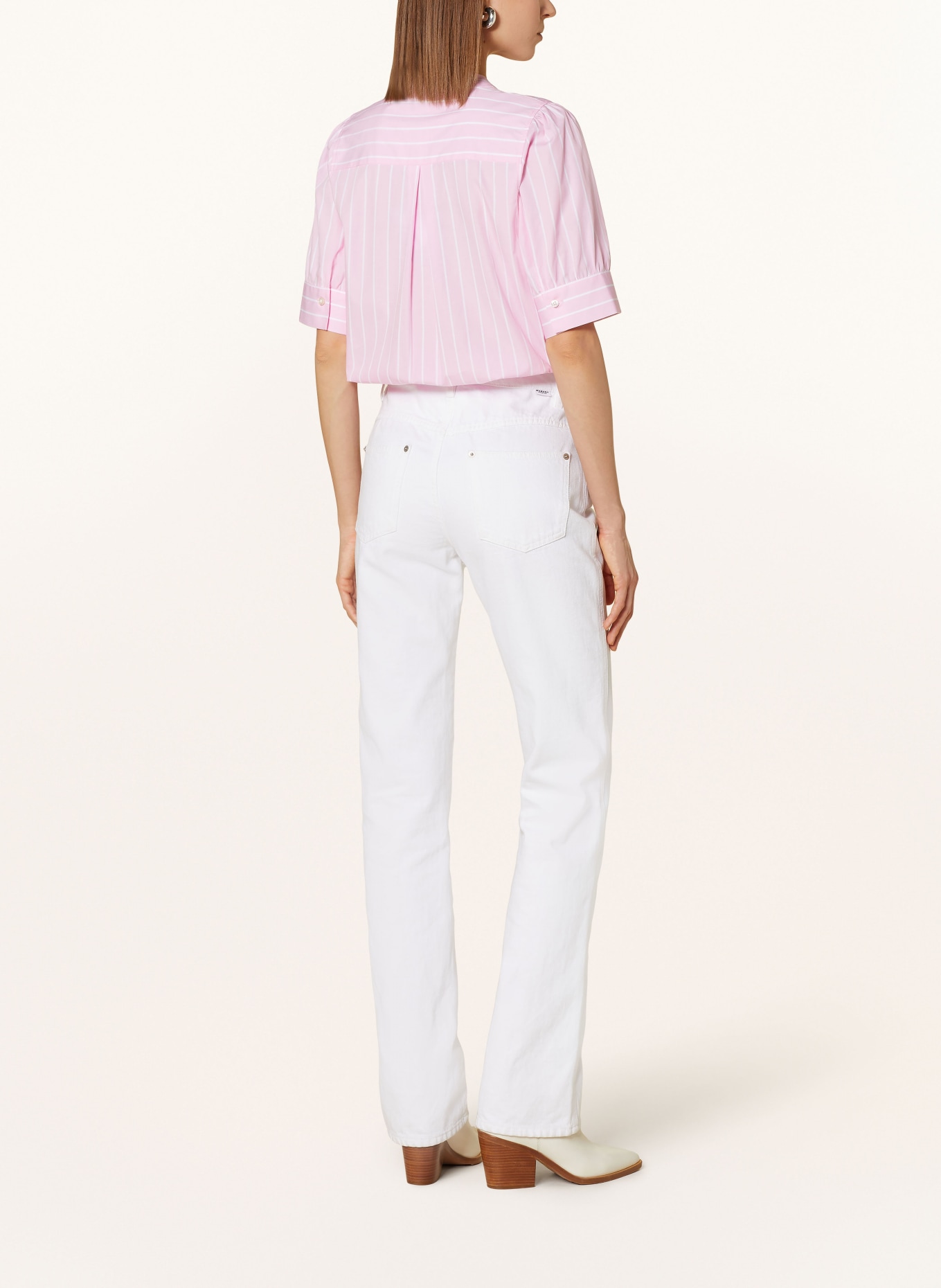 Soluzione Shirt blouse, Color: PINK/ WHITE (Image 3)