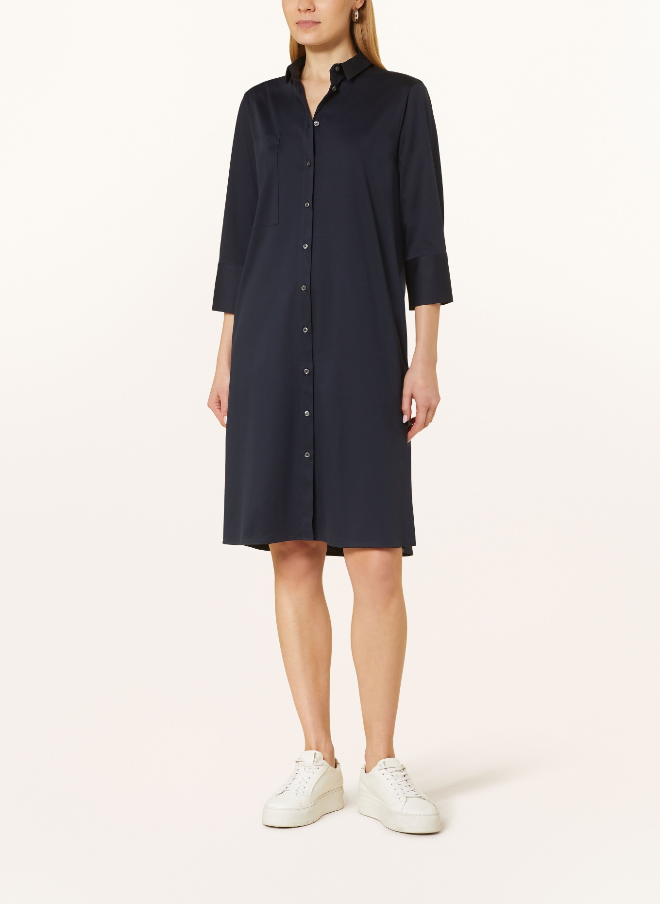 Soluzione Shirt dress with 3/4 sleeves, Color: DARK BLUE (Image 2)