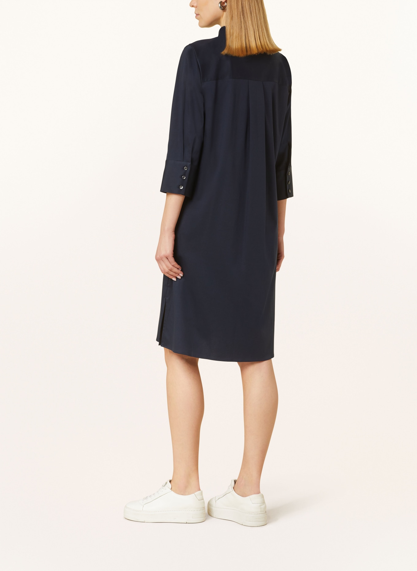 Soluzione Shirt dress with 3/4 sleeves, Color: DARK BLUE (Image 3)