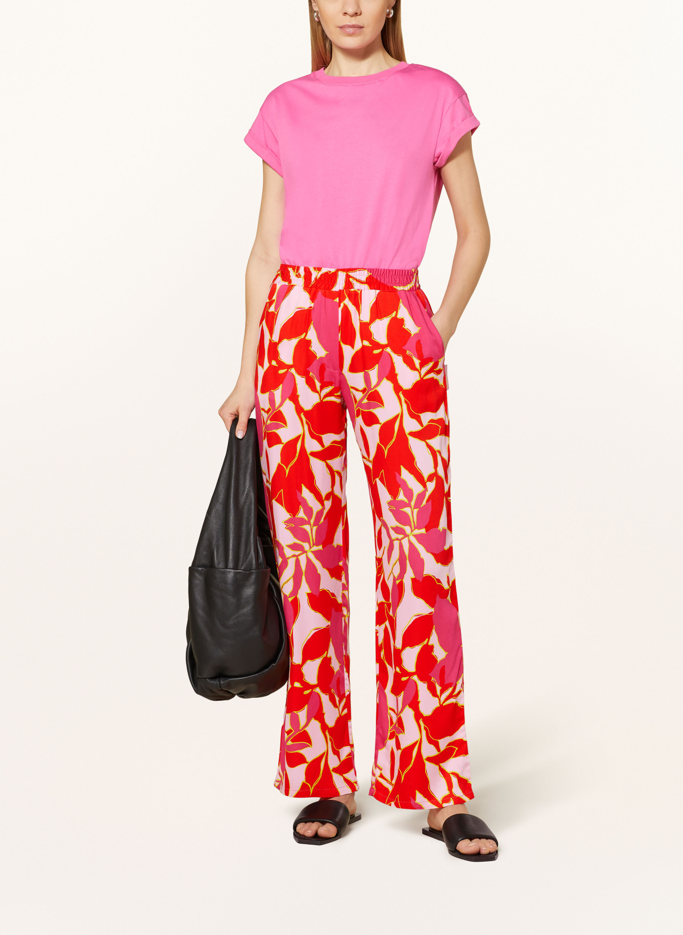 Smith & Soul Wide leg trousers, Color: RED/ FUCHSIA/ PINK (Image 2)