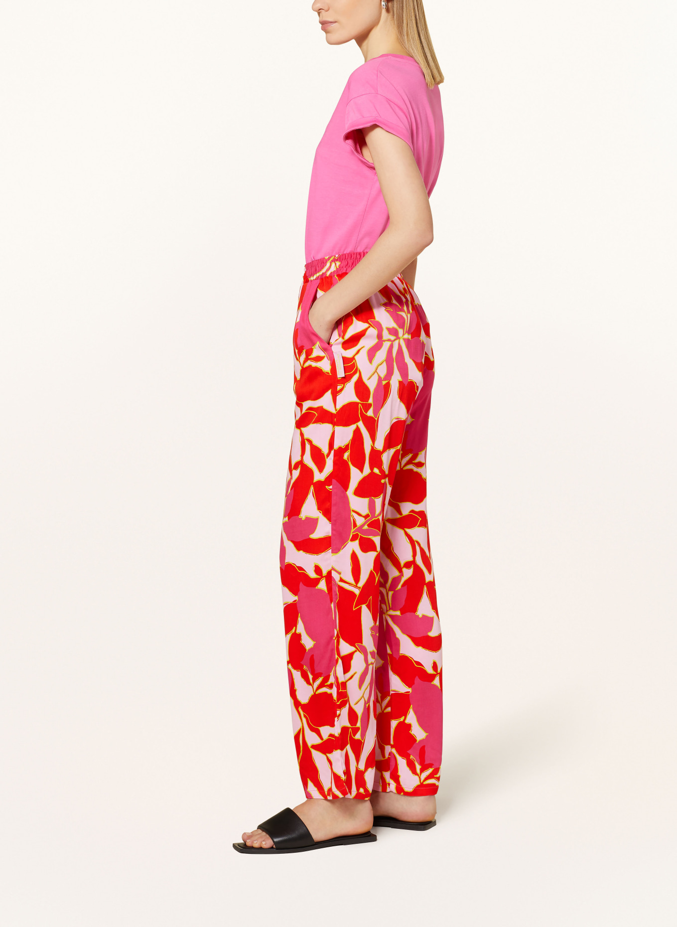 Smith & Soul Wide leg trousers, Color: RED/ FUCHSIA/ PINK (Image 4)