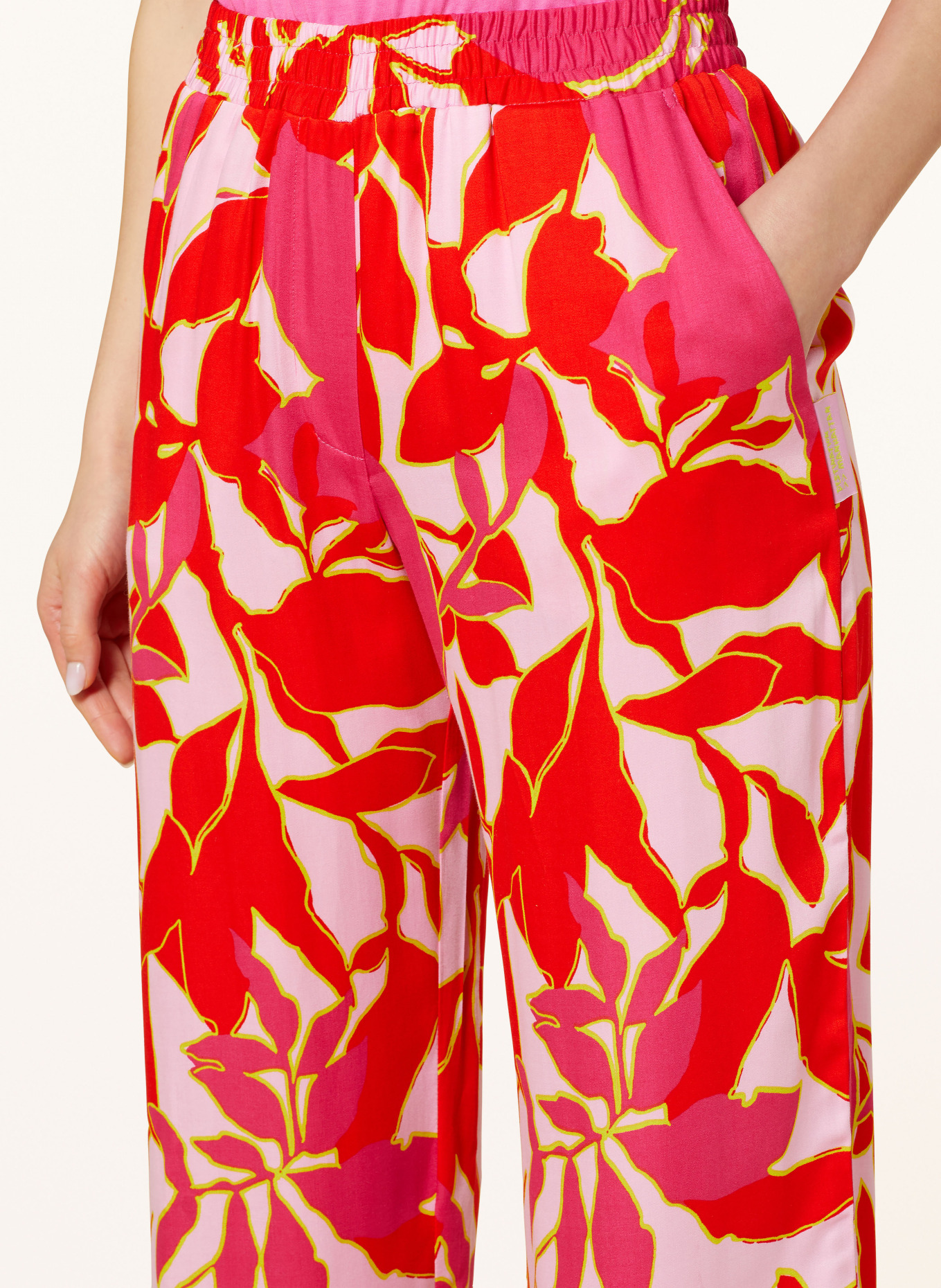 Smith & Soul Wide leg trousers, Color: RED/ FUCHSIA/ PINK (Image 5)