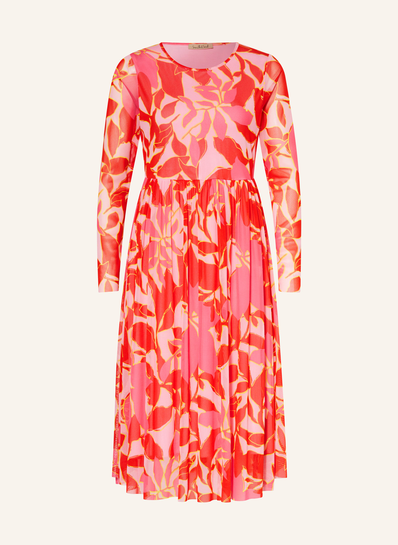 Smith & Soul Kleid, Farbe: NEONROT/ NEONPINK/ NEONGELB (Bild 1)