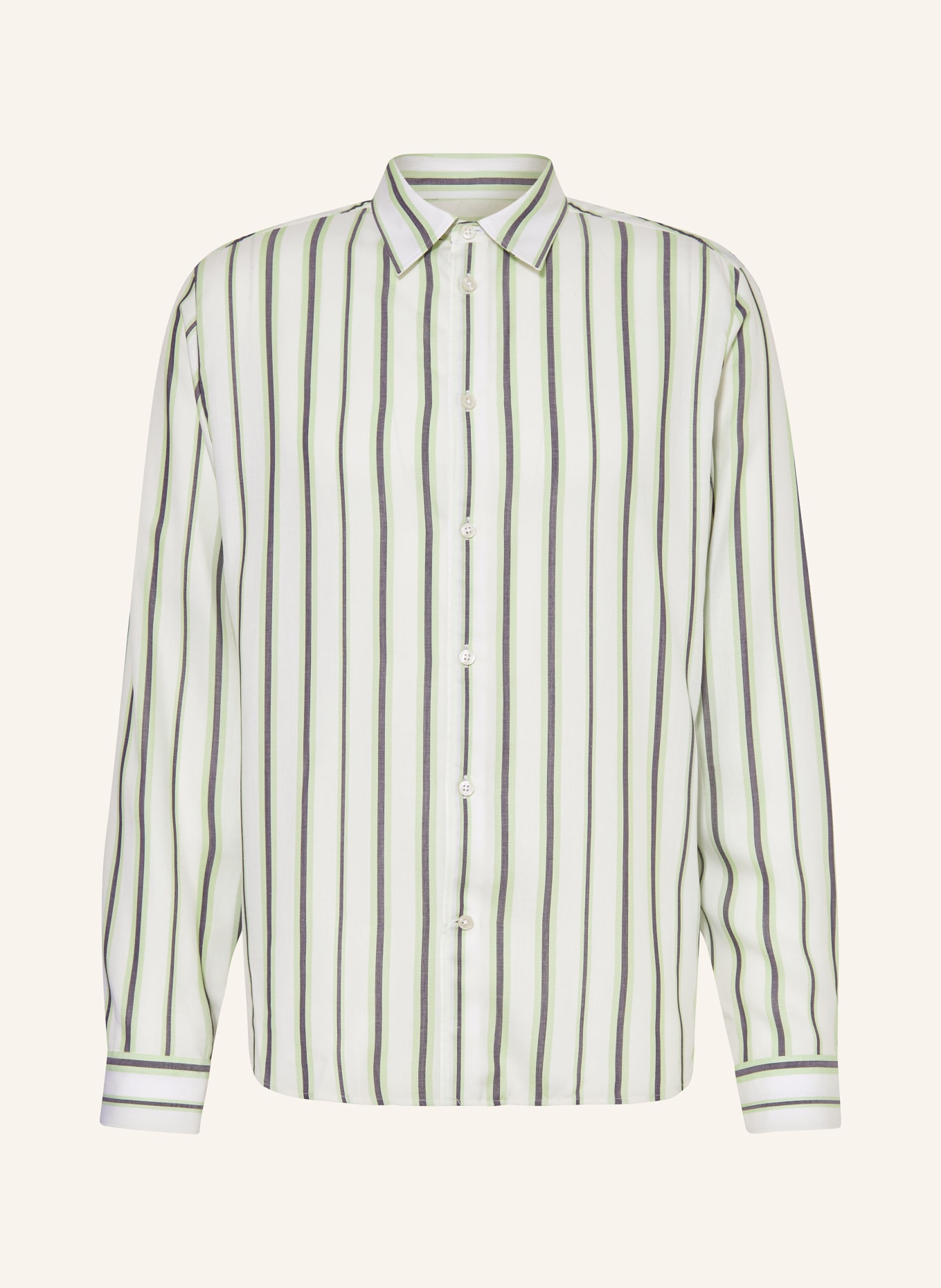 J.LINDEBERG Shirt comfort fit, Color: WHITE/ LIGHT GREEN/ BLACK (Image 1)