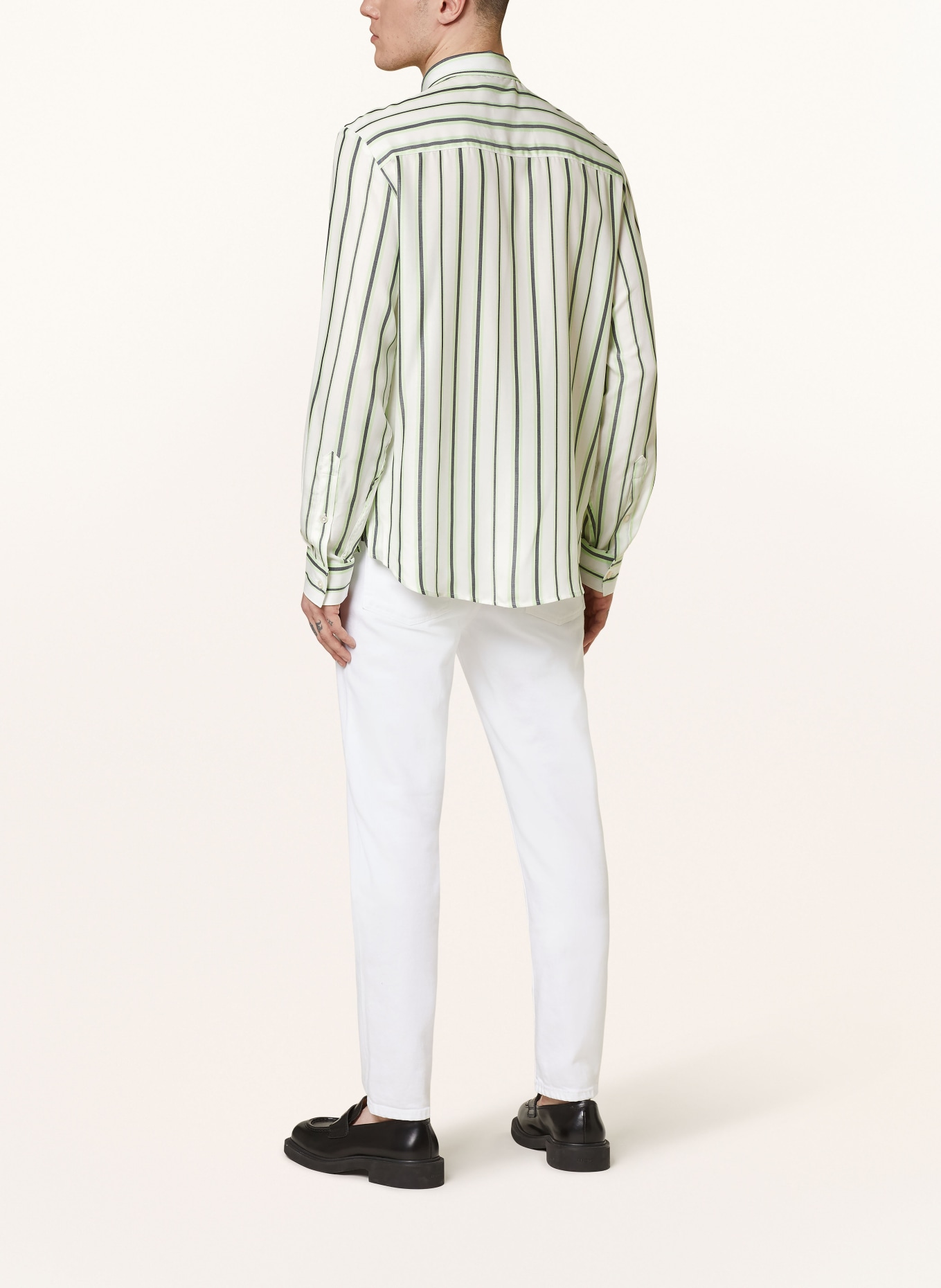 J.LINDEBERG Shirt comfort fit, Color: WHITE/ LIGHT GREEN/ BLACK (Image 3)