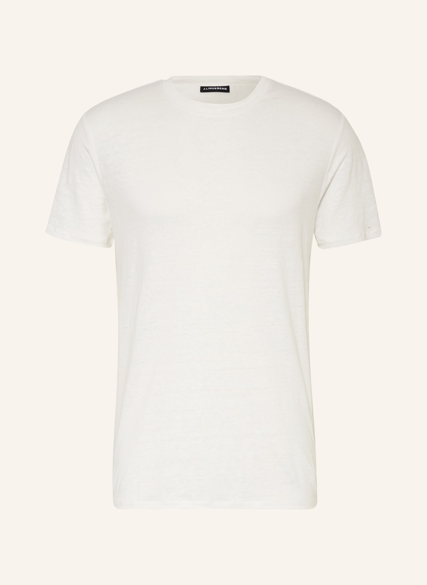 J.LINDEBERG T-shirt z lnu, Kolor: BIAŁY (Obrazek 1)