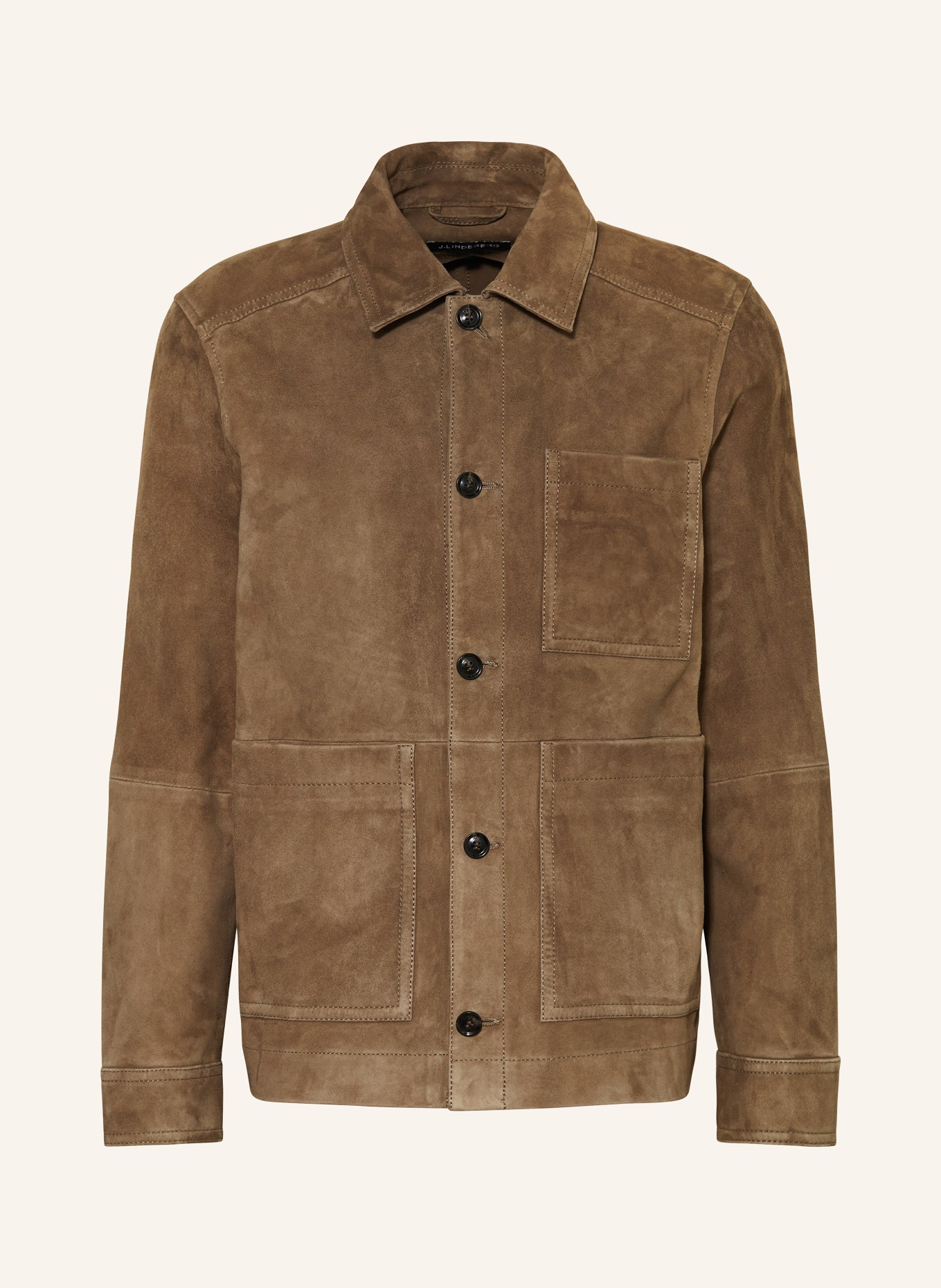 J.LINDEBERG Leather overshirt, Color: BROWN (Image 1)