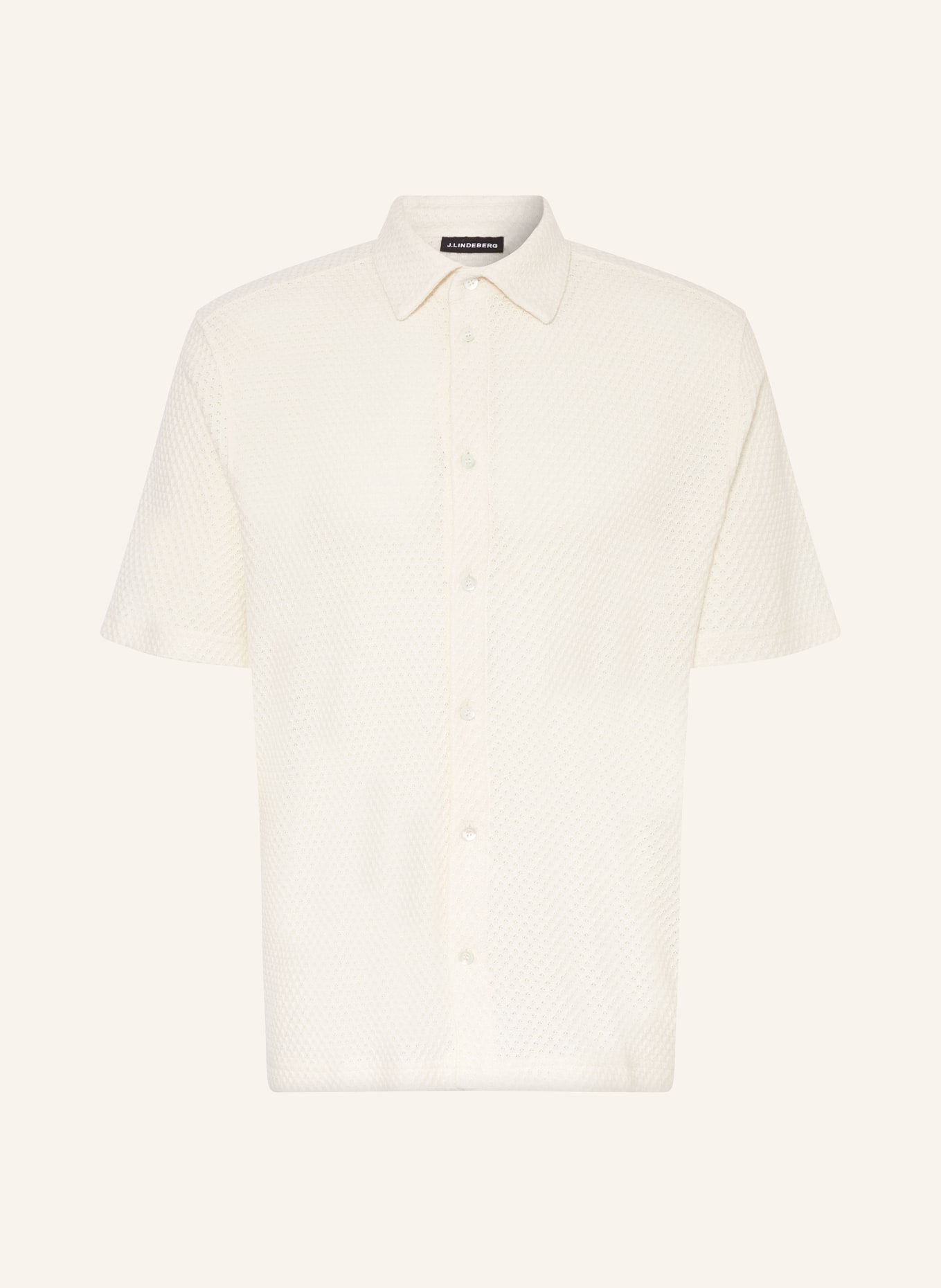 J.LINDEBERG Úpletová košile Regular Fit, Barva: BÍLÁ (Obrázek 1)