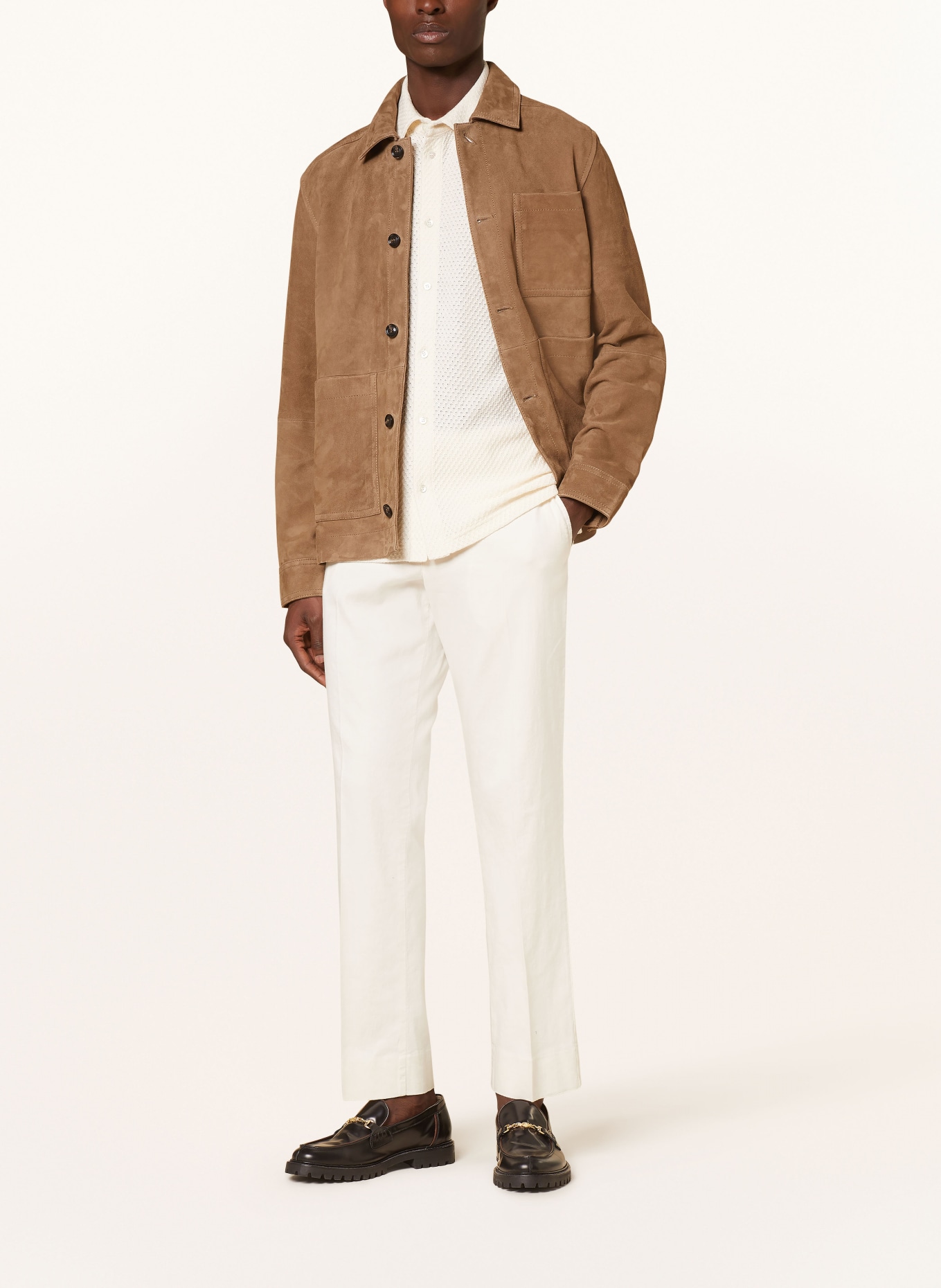 J.LINDEBERG Chinos with linen, Color: WHITE (Image 2)